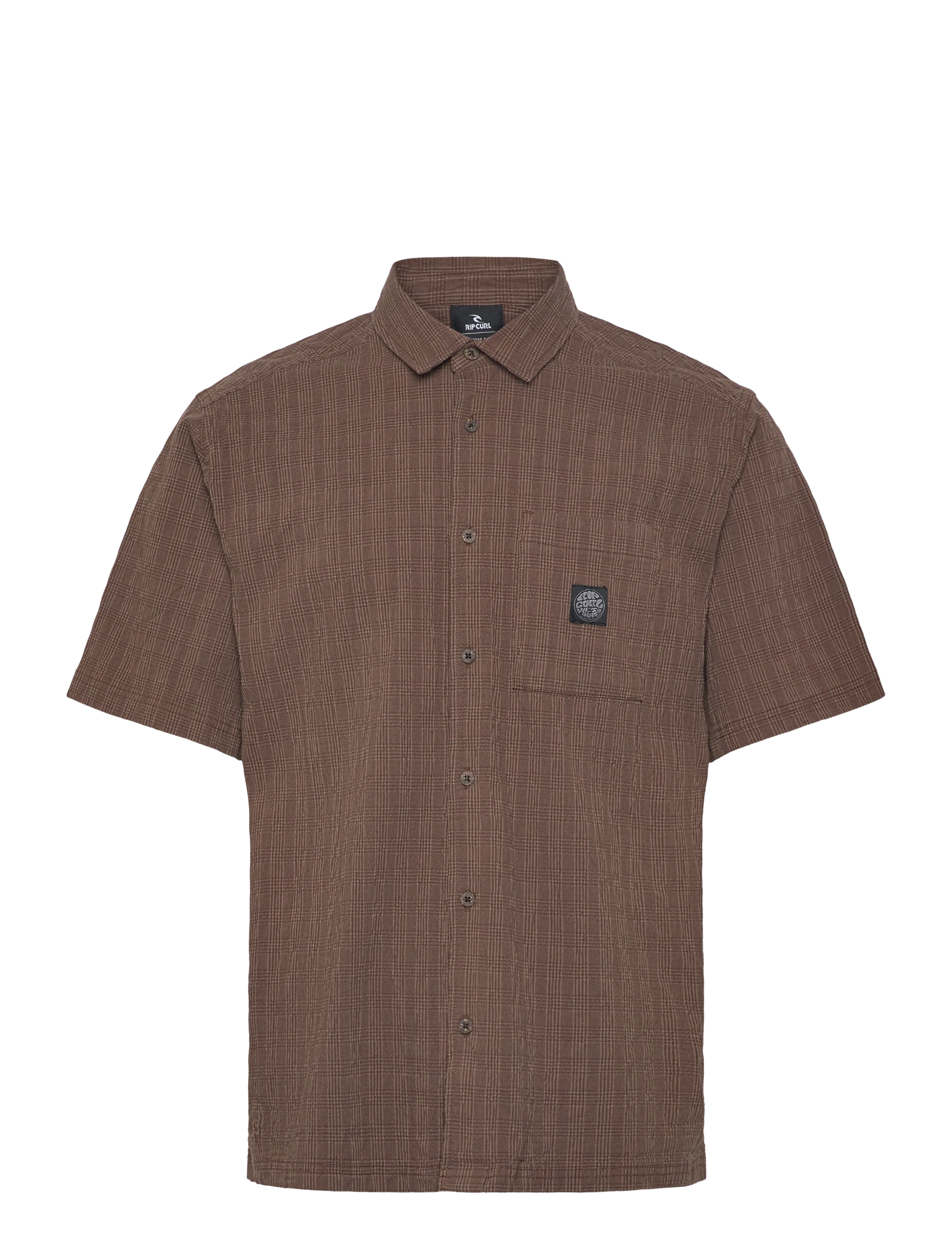 Rip Curl PREMIUM SURF CHECK S/S - Särgid - COFFEE / brown