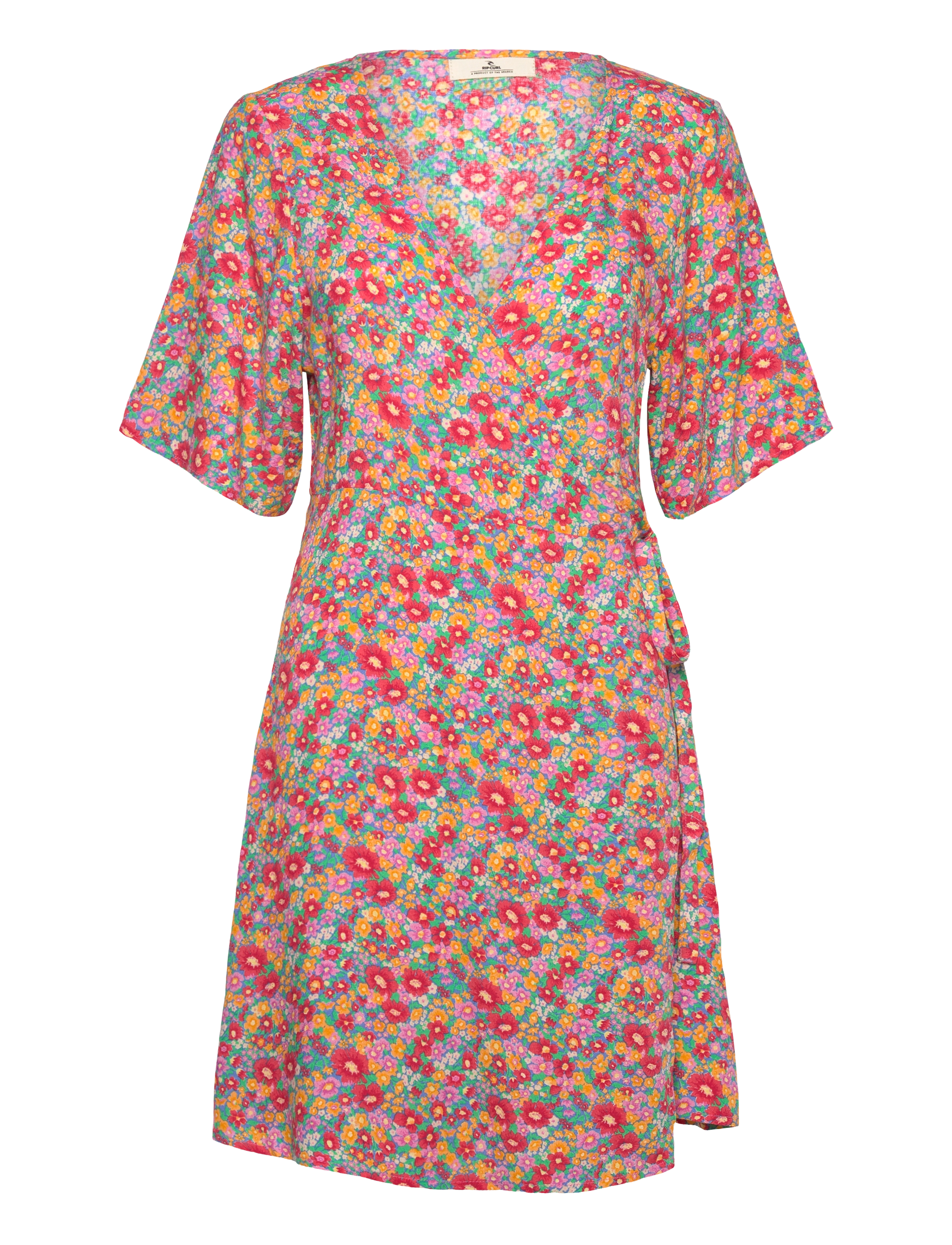 RIP CURL Las Dalias Ditsy Wrap Kleid Pink - S - Damen