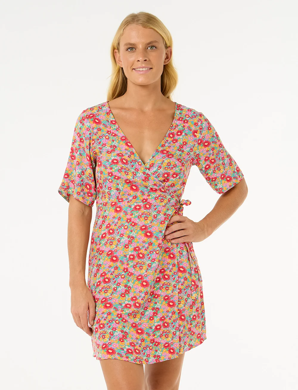 Rip Curl - LAS DALIAS DITSY WRAP DRESS - dresses & skirts - blue - 0