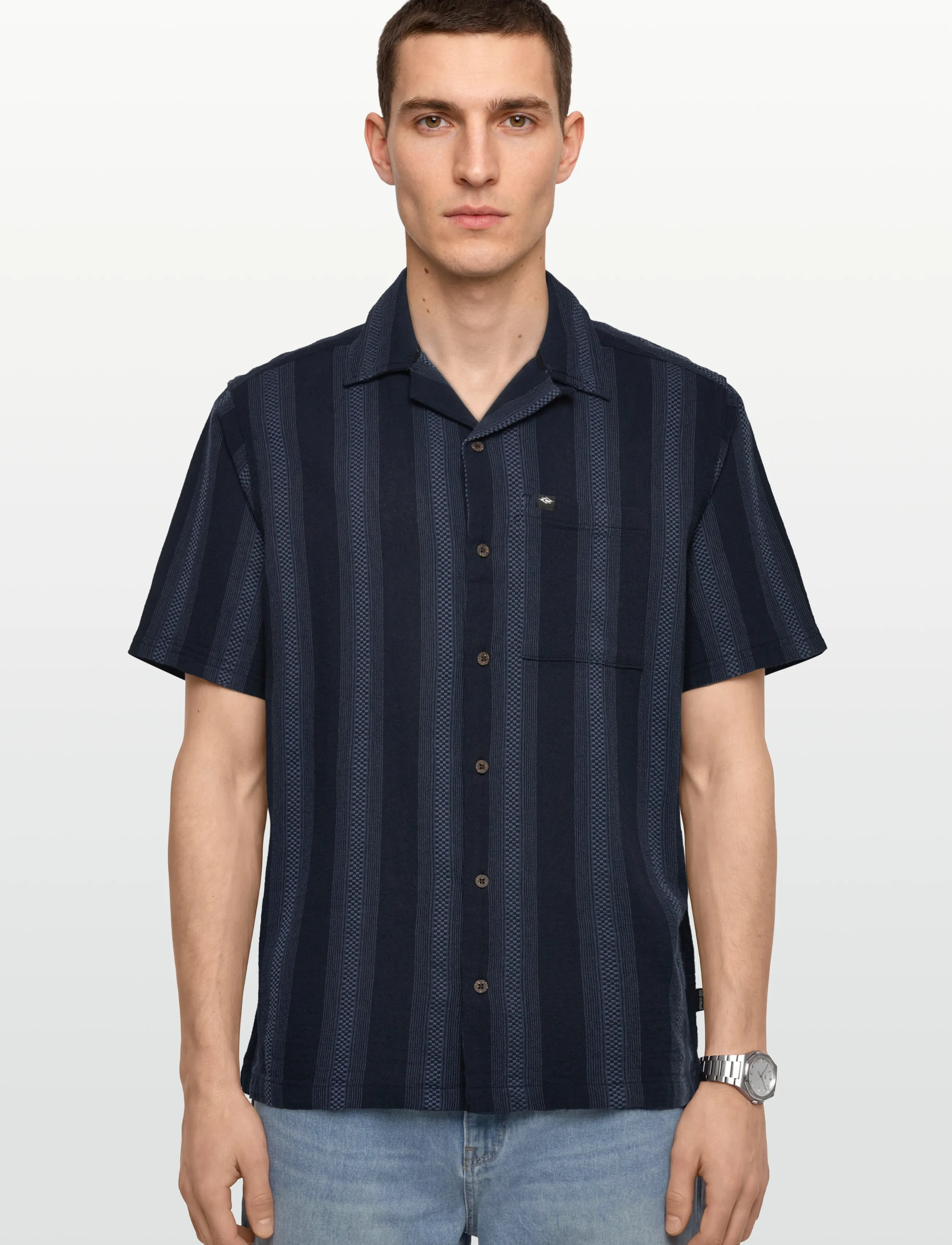 Rip Curl - CLASSIC SURF WEAVER S/S SHIRT - skjortor - dark navy - 3