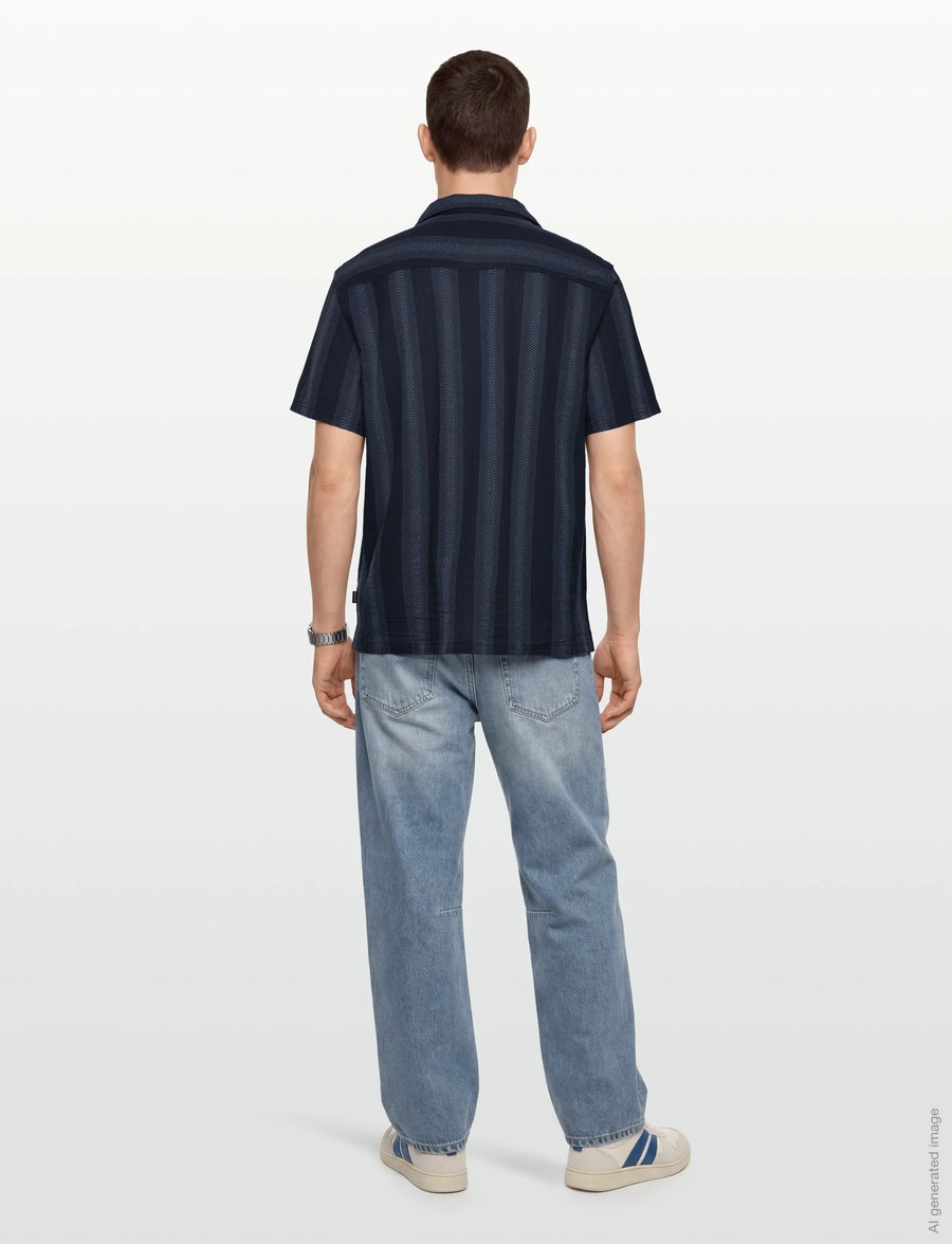 Rip Curl - CLASSIC SURF WEAVER S/S SHIRT - oberteile & t-shirts - dark navy - 4