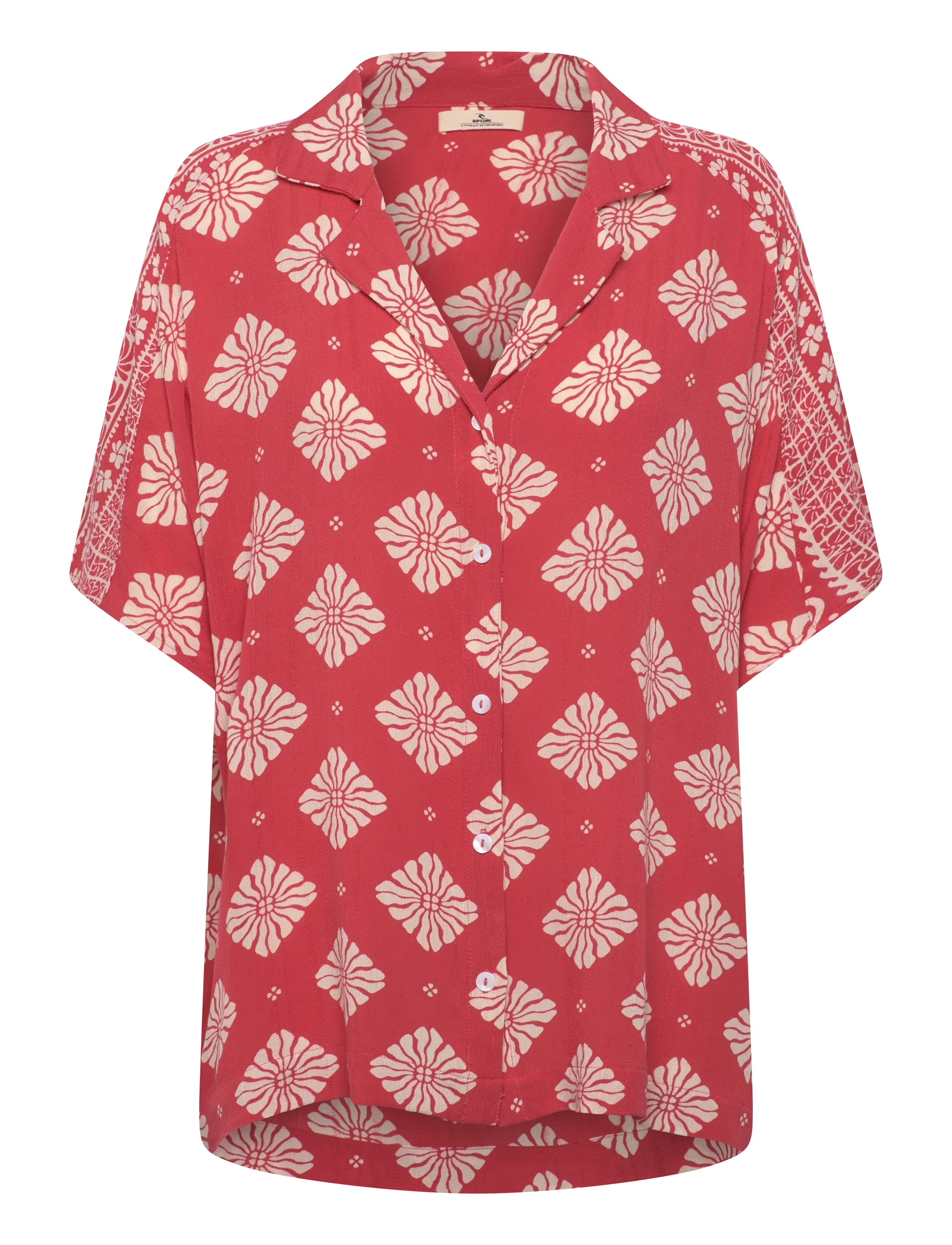 Rip Curl VENTURA VISCOSE S/S SHIRT - Rip Curl - RED / red