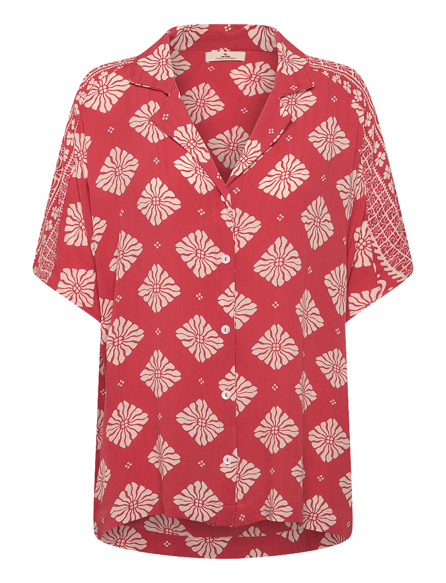 Rip Curl - VENTURA VISCOSE S/S SHIRT - shirts - red - 0