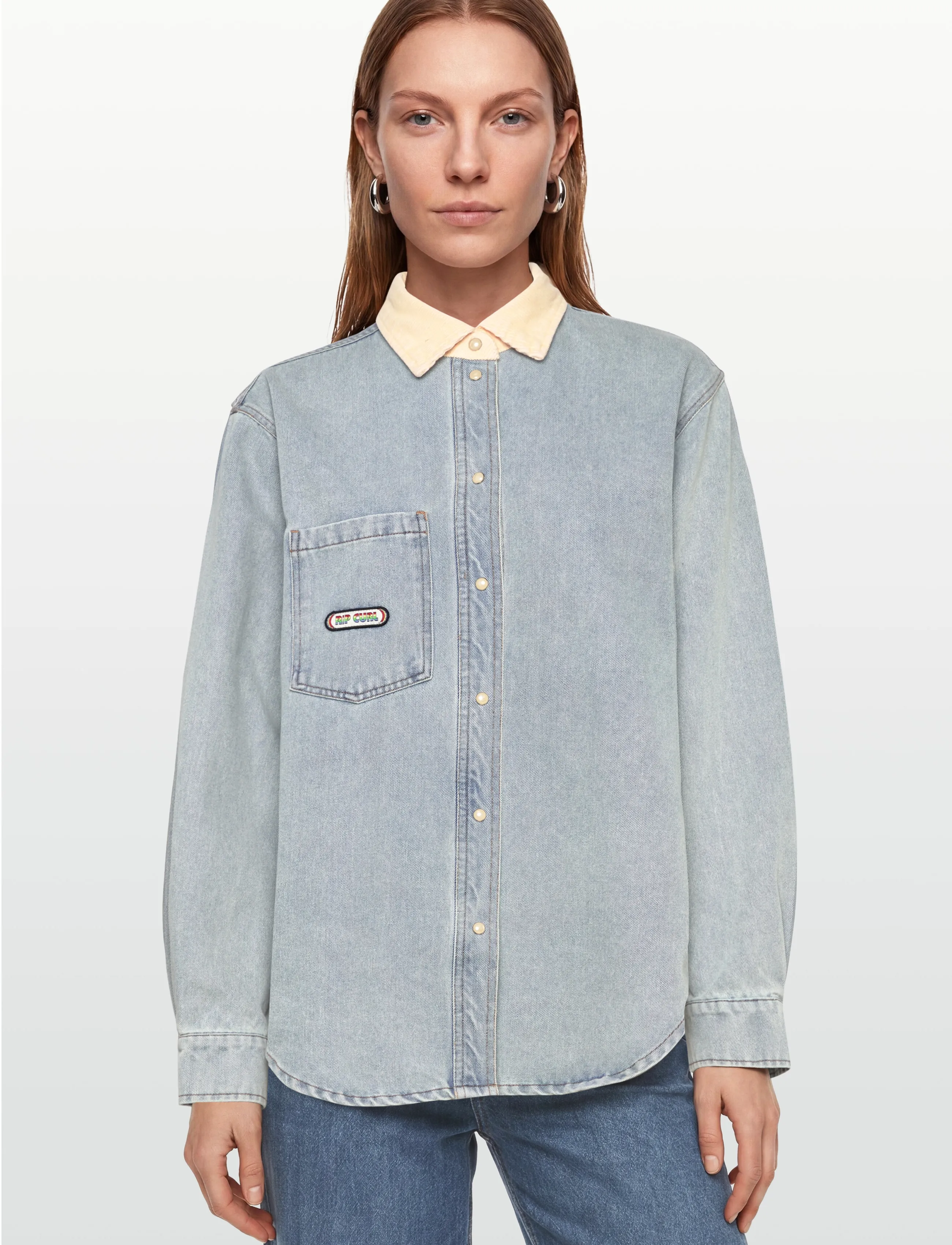 Rip Curl - SURF SIDE RELAXED DENIM SHIRT - marškiniai - washed blue - 3