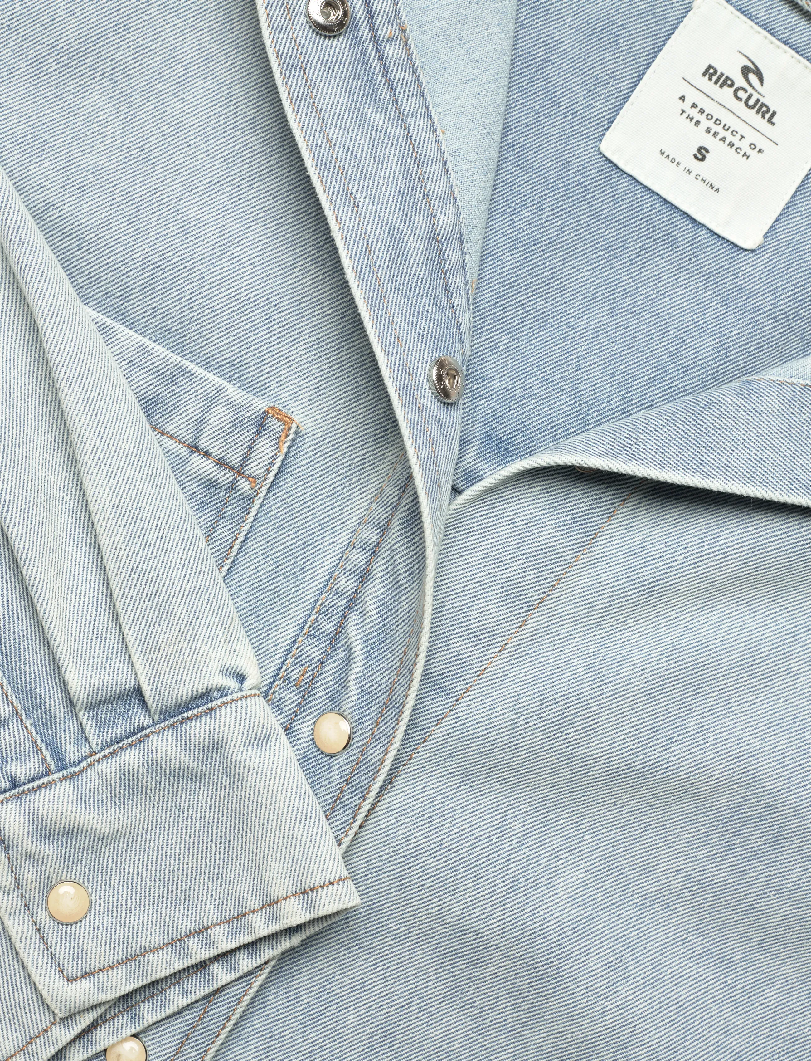 Rip Curl - SURF SIDE RELAXED DENIM SHIRT - skjorter - washed blue - 2
