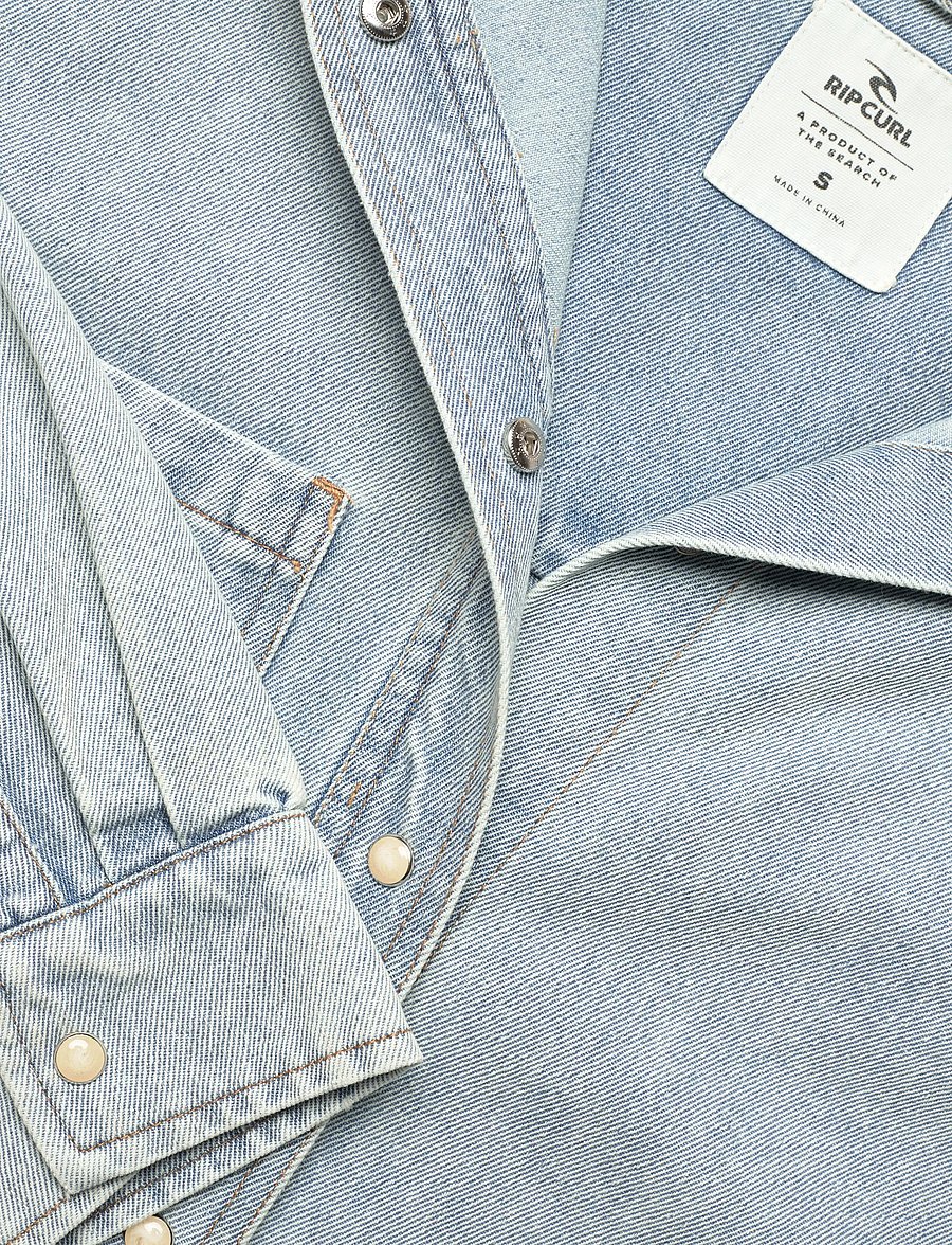 Rip Curl - SURF SIDE RELAXED DENIM SHIRT - skyrtur - washed blue - 2
