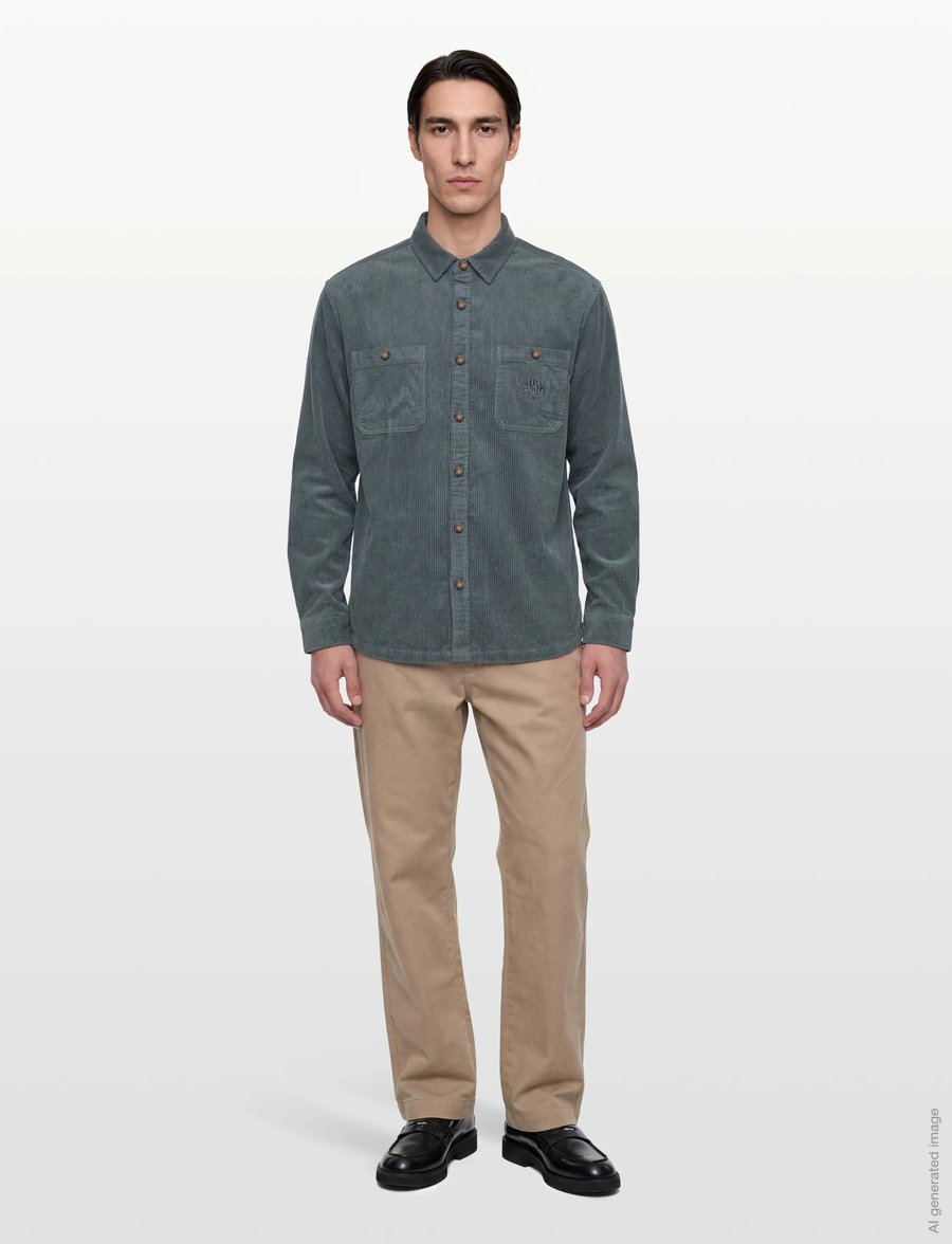 Rip Curl - PREMIUM SURF CORD L/S SHIRT - velvet särgid - pine night - 0