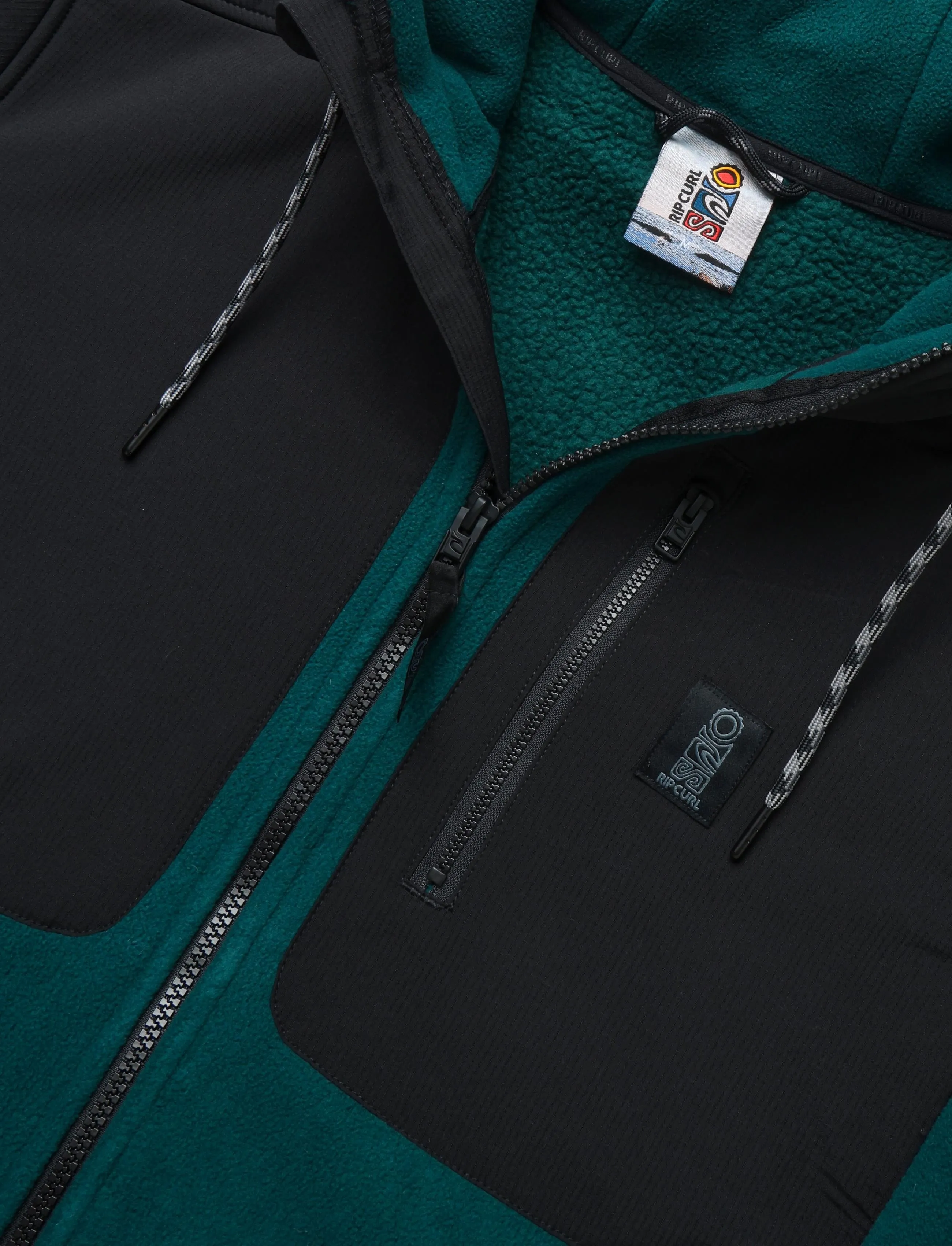 Rip Curl - S-SERIES PANELLED ZIP THRU HOO - fleece og mellemlag - blue green - 2