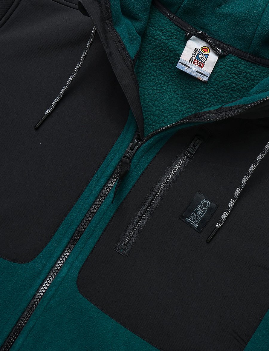 Rip Curl - S-SERIES PANELLED ZIP THRU HOO - fleece og mellemlag - blue green - 2