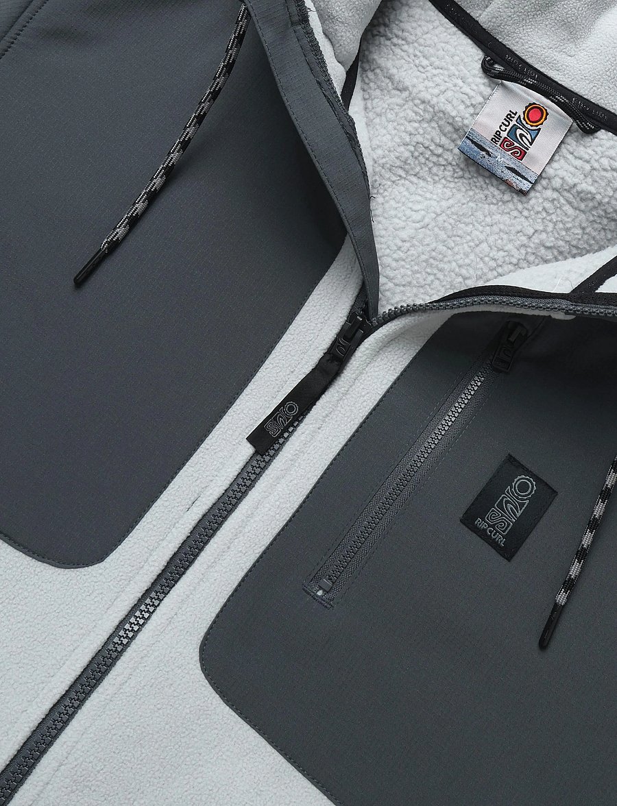 Rip Curl - S-SERIES PANELLED ZIP THRU HOO - huvtröjor - charcoal grey - 2
