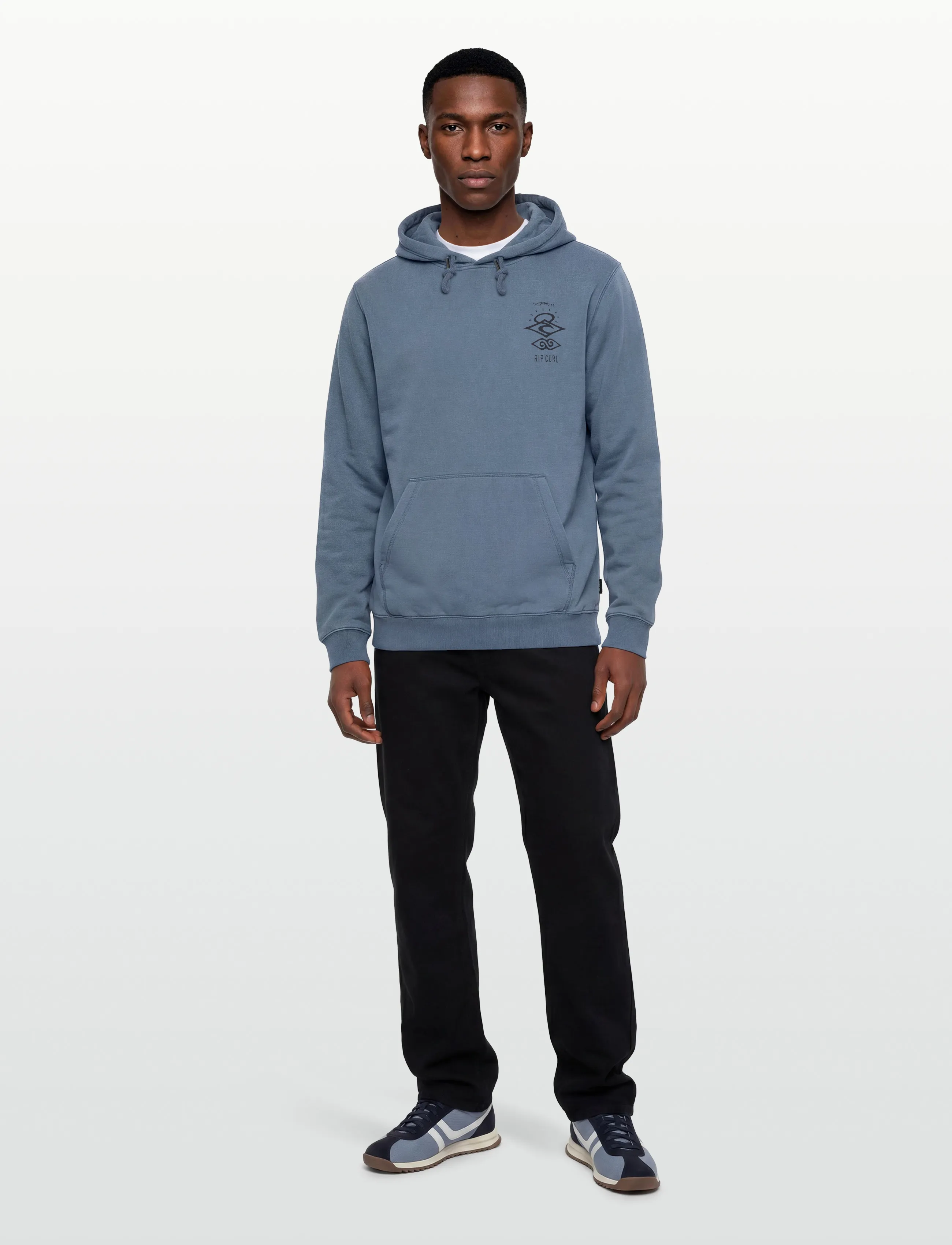 Rip Curl Search Icon Hood, Mænd, Hættetrøje, Blå, Str: XL