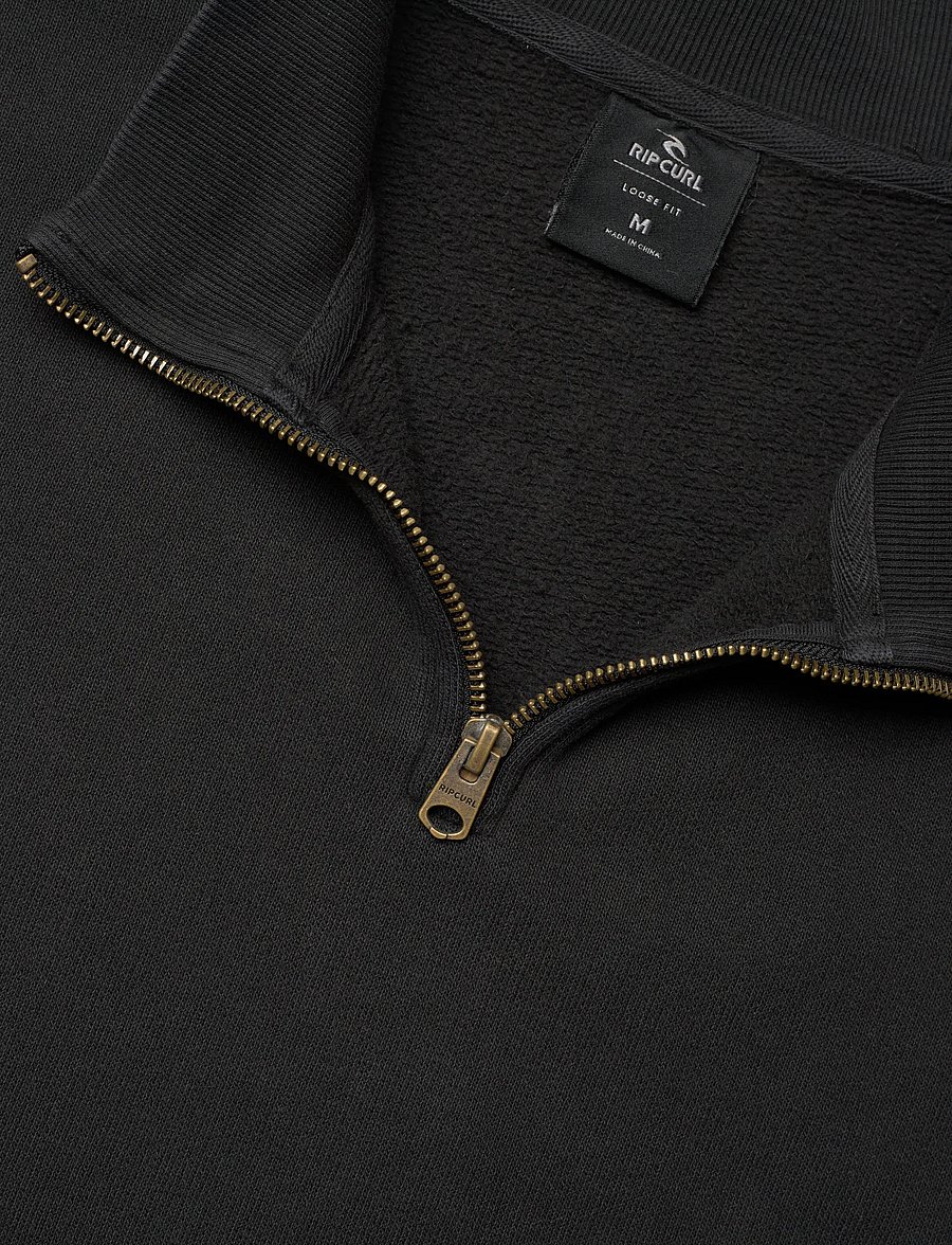 Rip Curl - PREMIUM SURF QTR ZIP CREW - Överdelar - black - 2