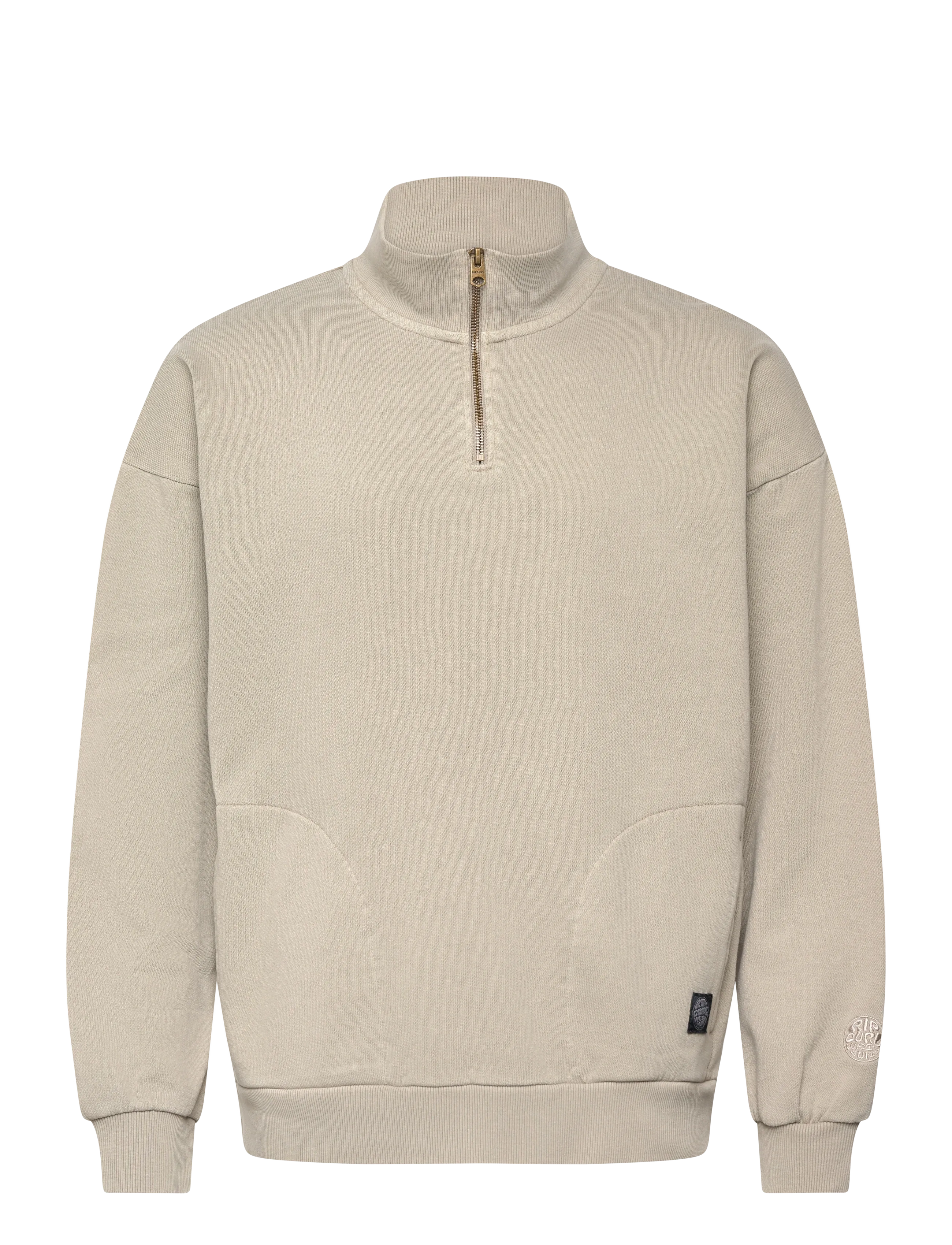 RIP CURL Premium Surf Qtr Zip Crew Beige - M - Herren
