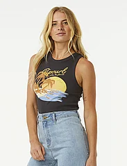 Rip Curl - SUNSET RIBBED TANK - tops zonder mouwen - washed black - 2