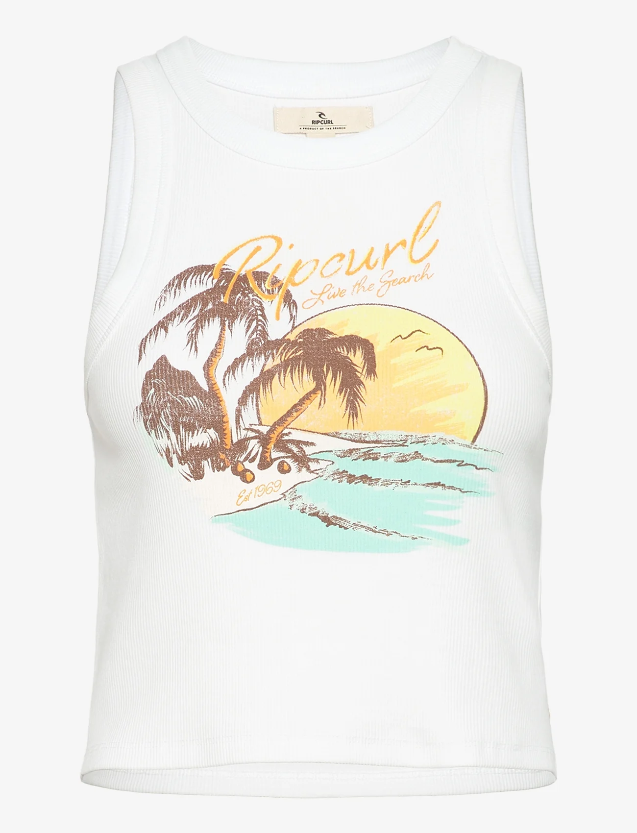 Rip Curl - SUNSET RIBBED TANK - t-shirt & tops - white - 0