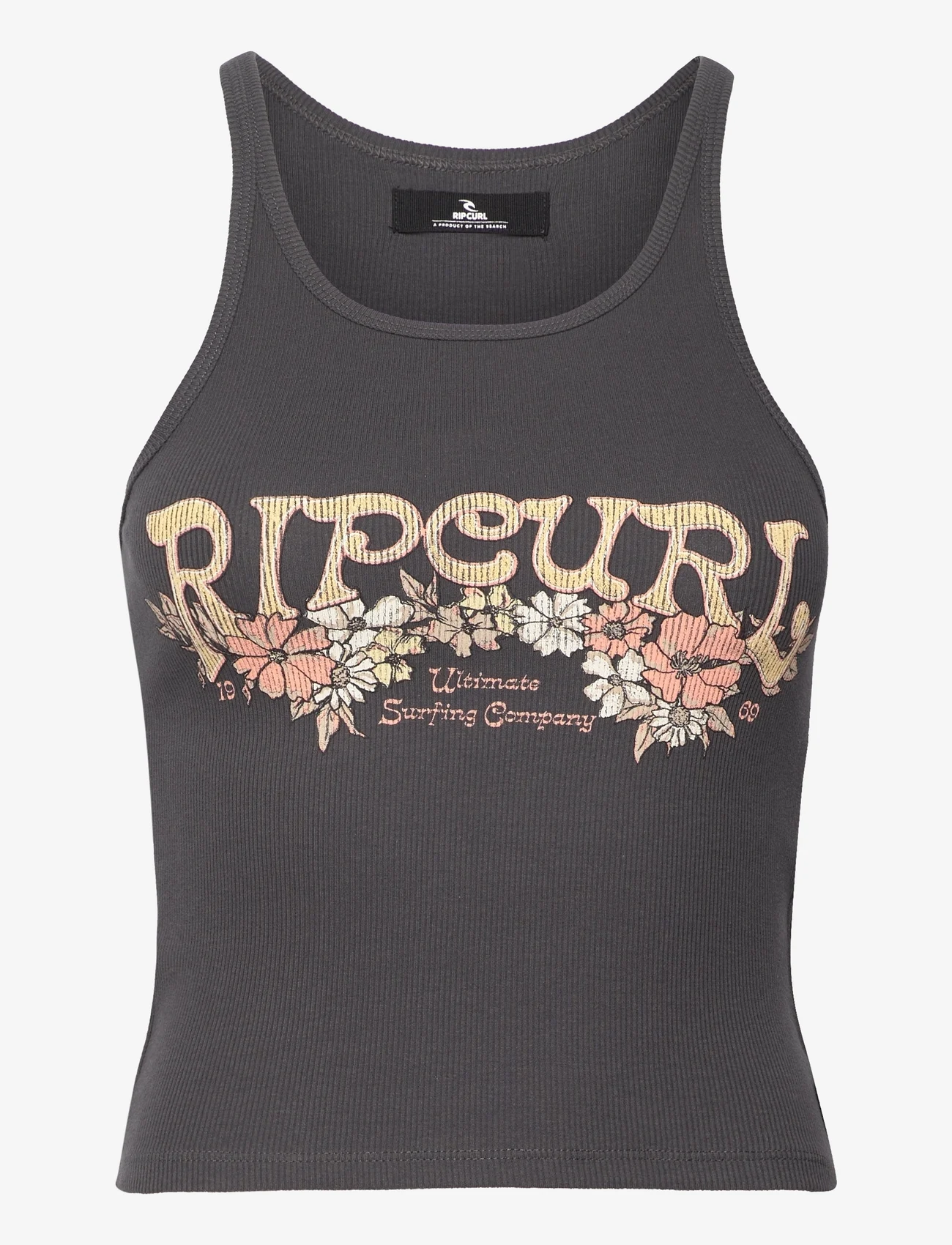 Rip Curl - ENDLESS SUMMER RIBBED TANK - tops zonder mouwen - washed black - 0