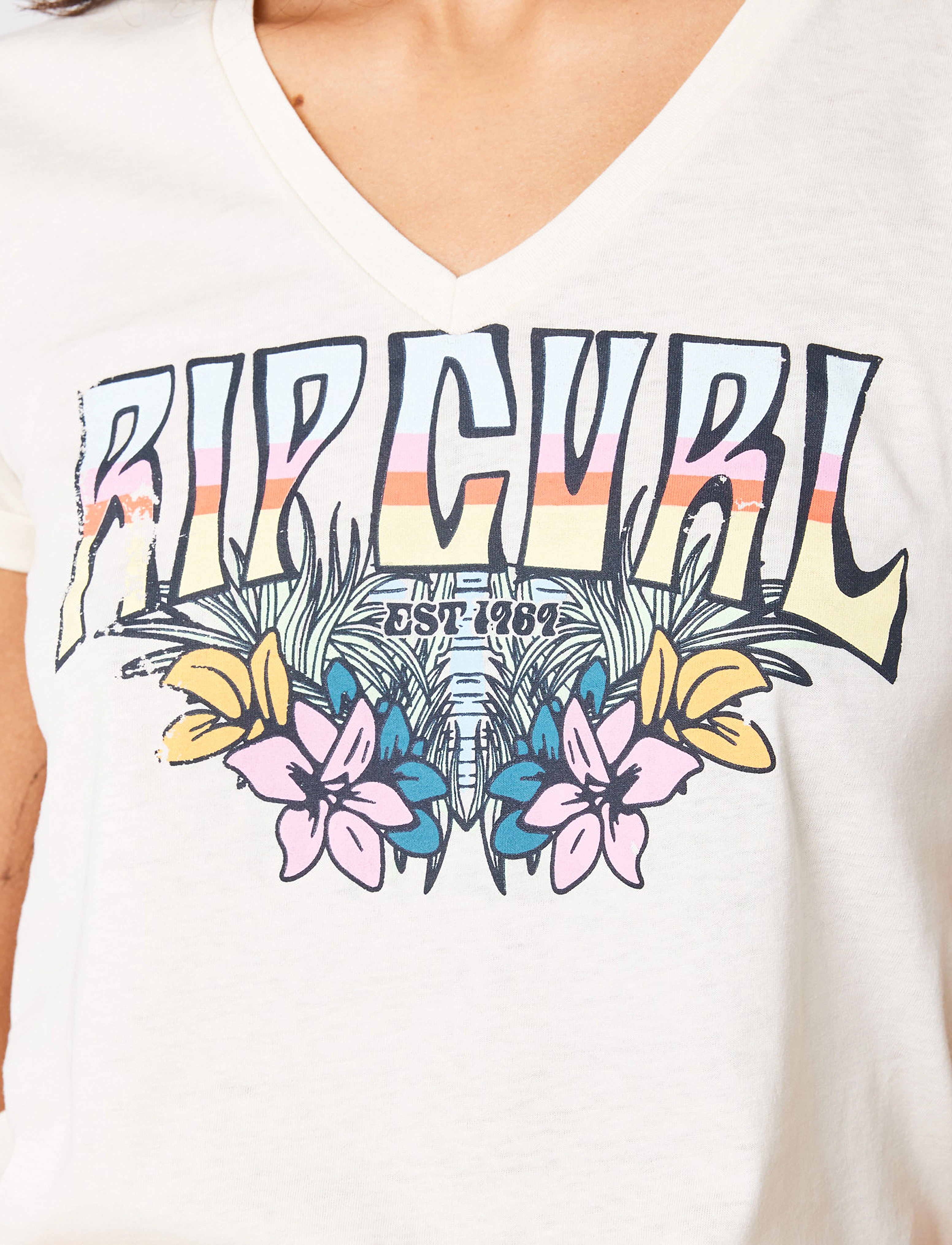 Rip Curl - BLOCK PARTY V TEE - off white - 4