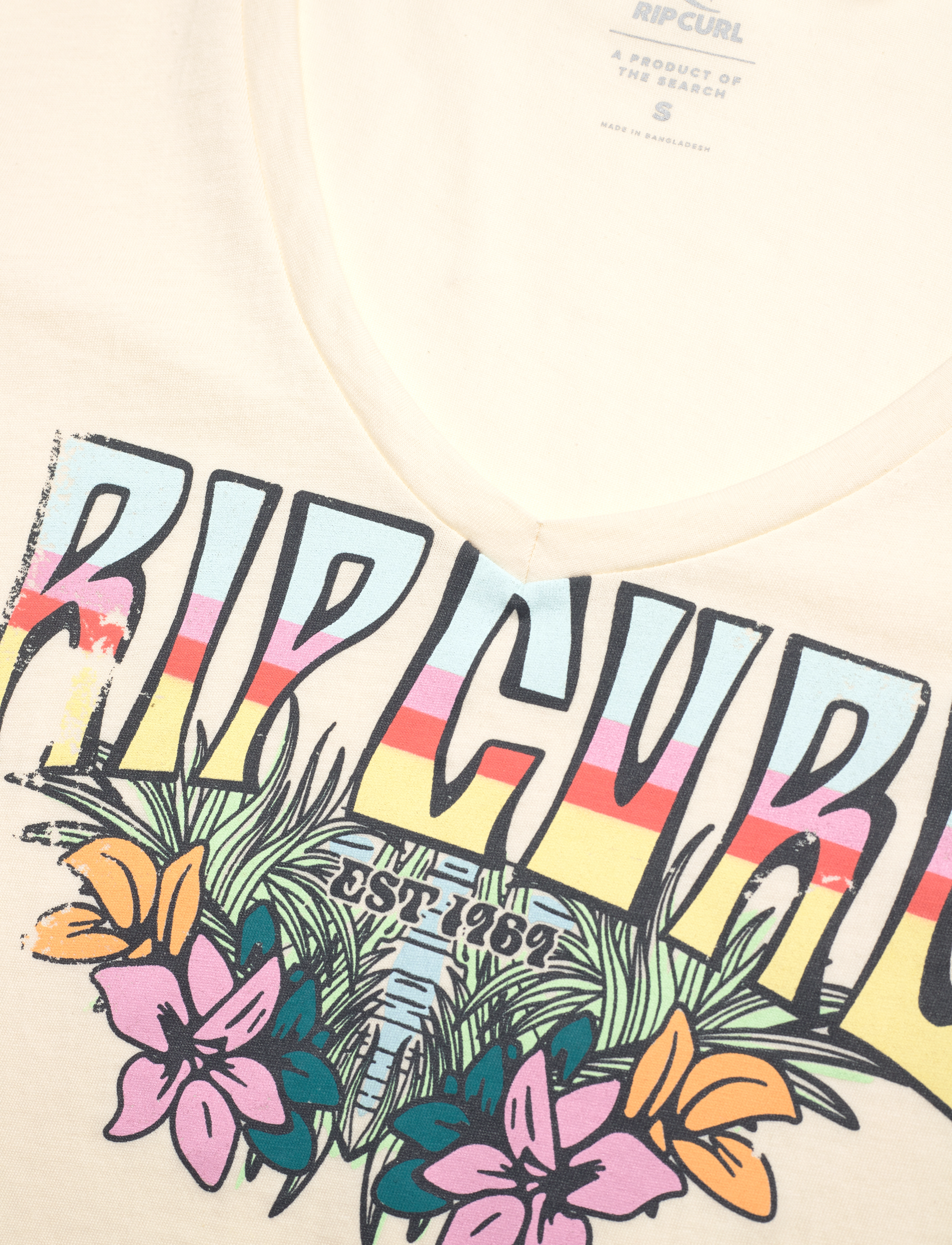 Rip Curl - BLOCK PARTY V TEE - off white - 5