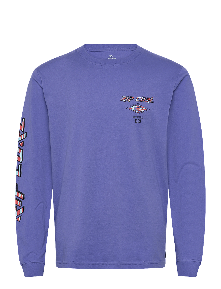 Rip Curl - FADE OUT ICON L/S TEE - Överdelar - blue haze - 0