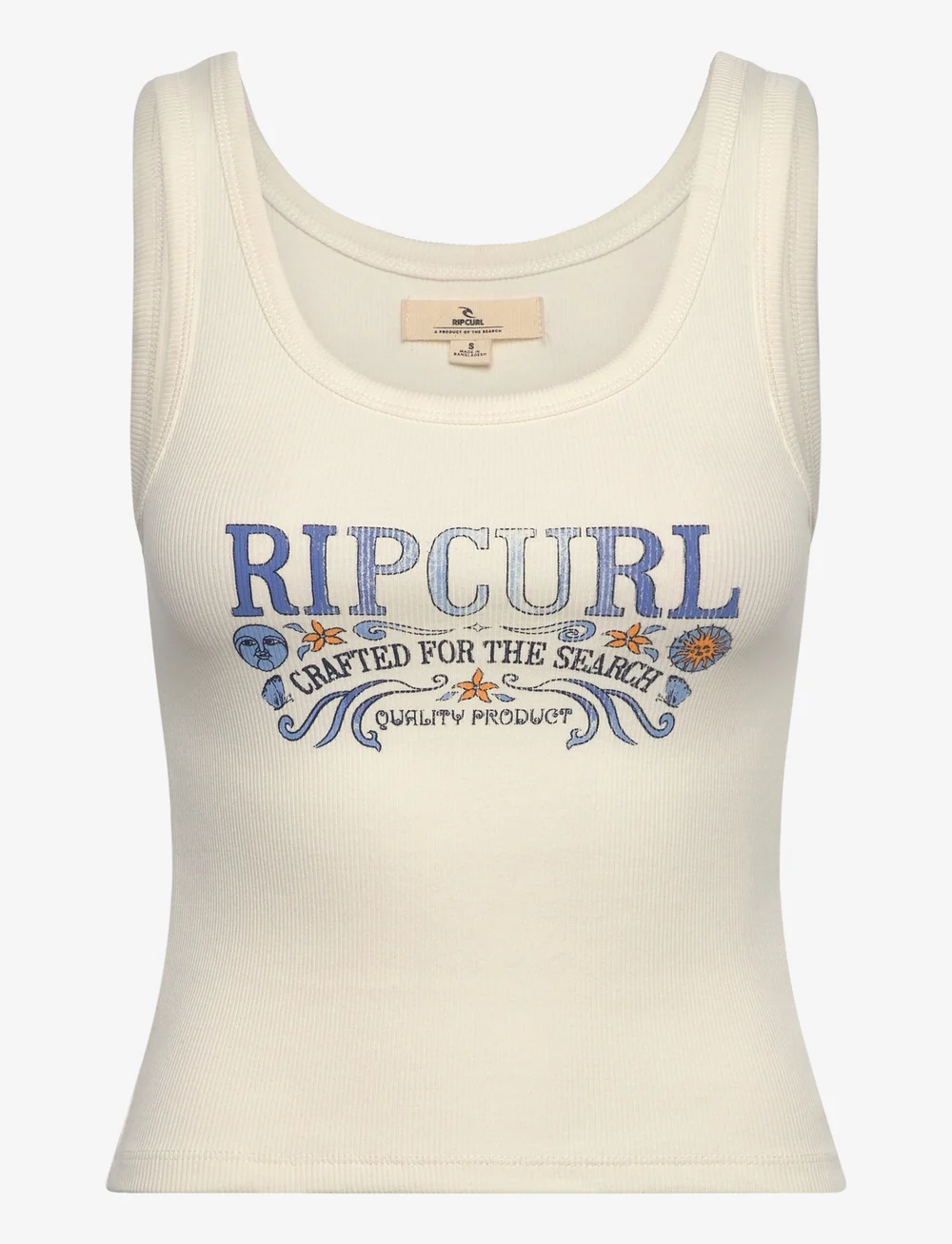 Rip Curl - LUNA RIBBED TANK - tank tops - bone - 1