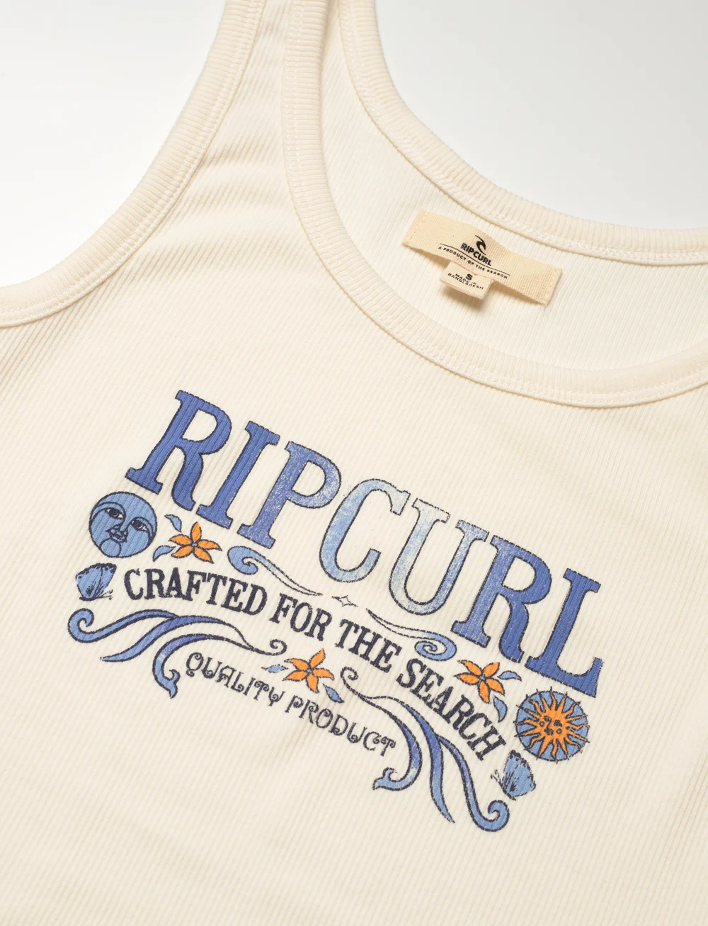 Rip Curl - LUNA RIBBED TANK - tank tops - bone - 4