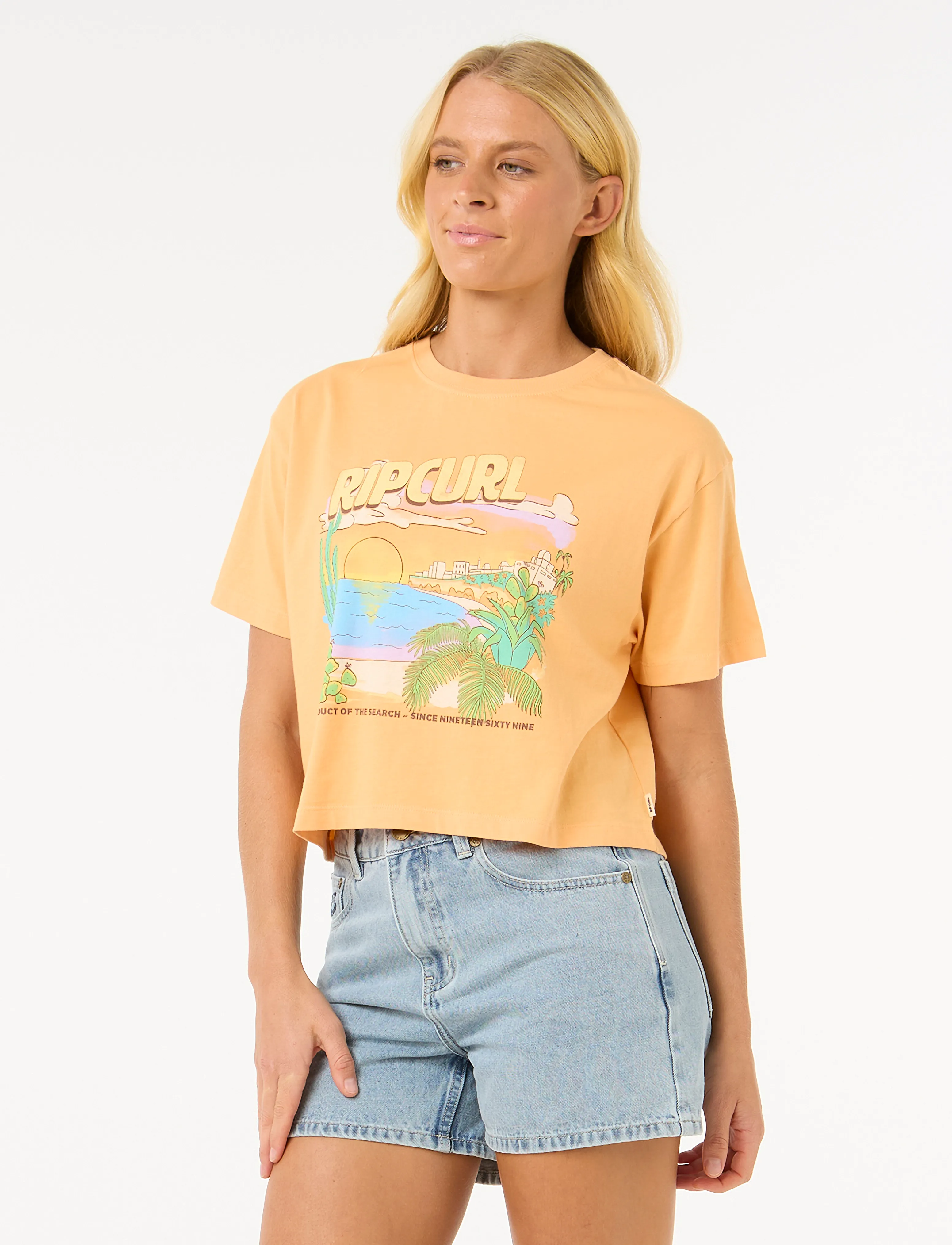 Rip Curl - LA PALOMA CROP TEE - pastel orange - 3