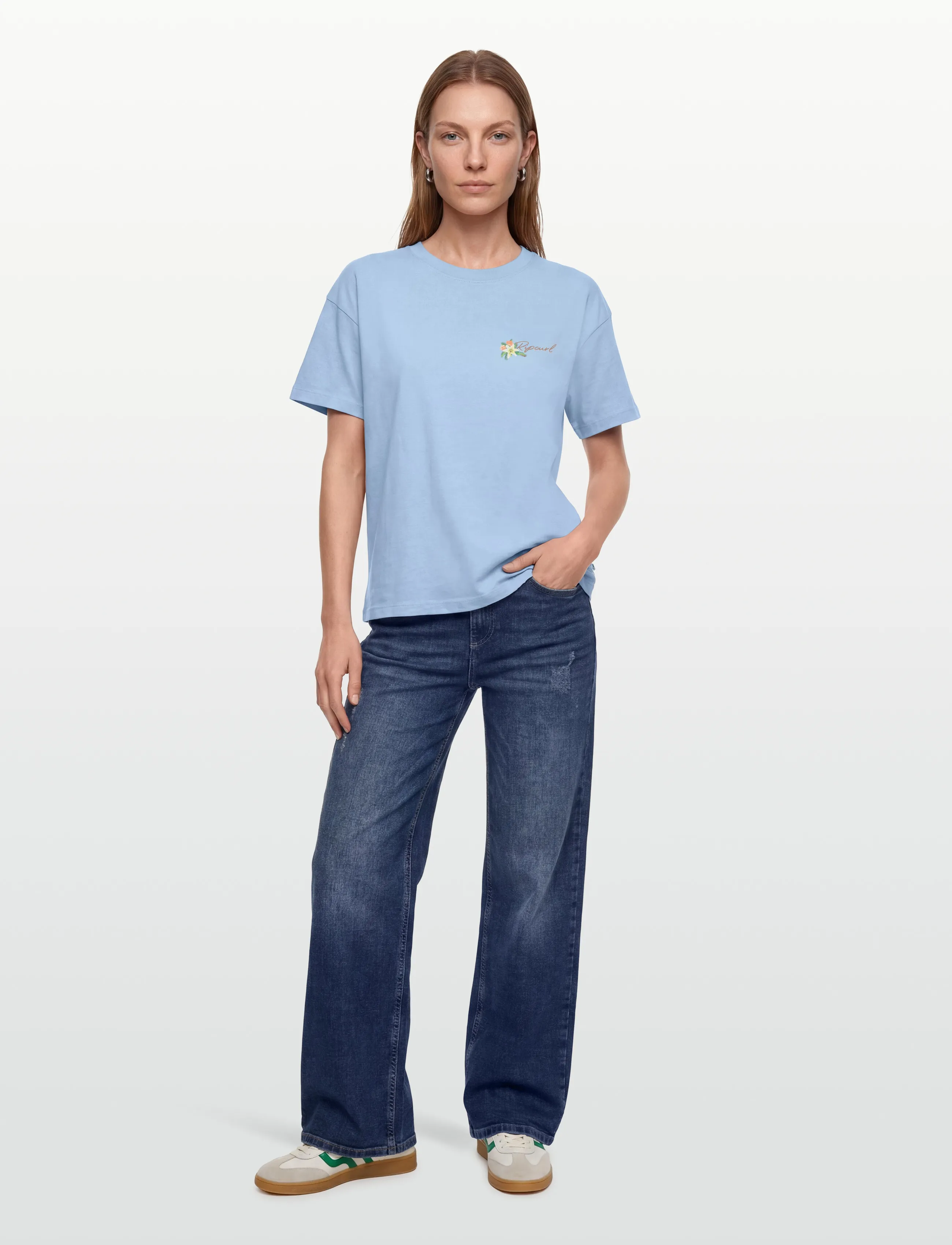 Rip Curl POOLSIDE RELAXED TEE - T-shirts & Tops - LIGHT BLUE / blue