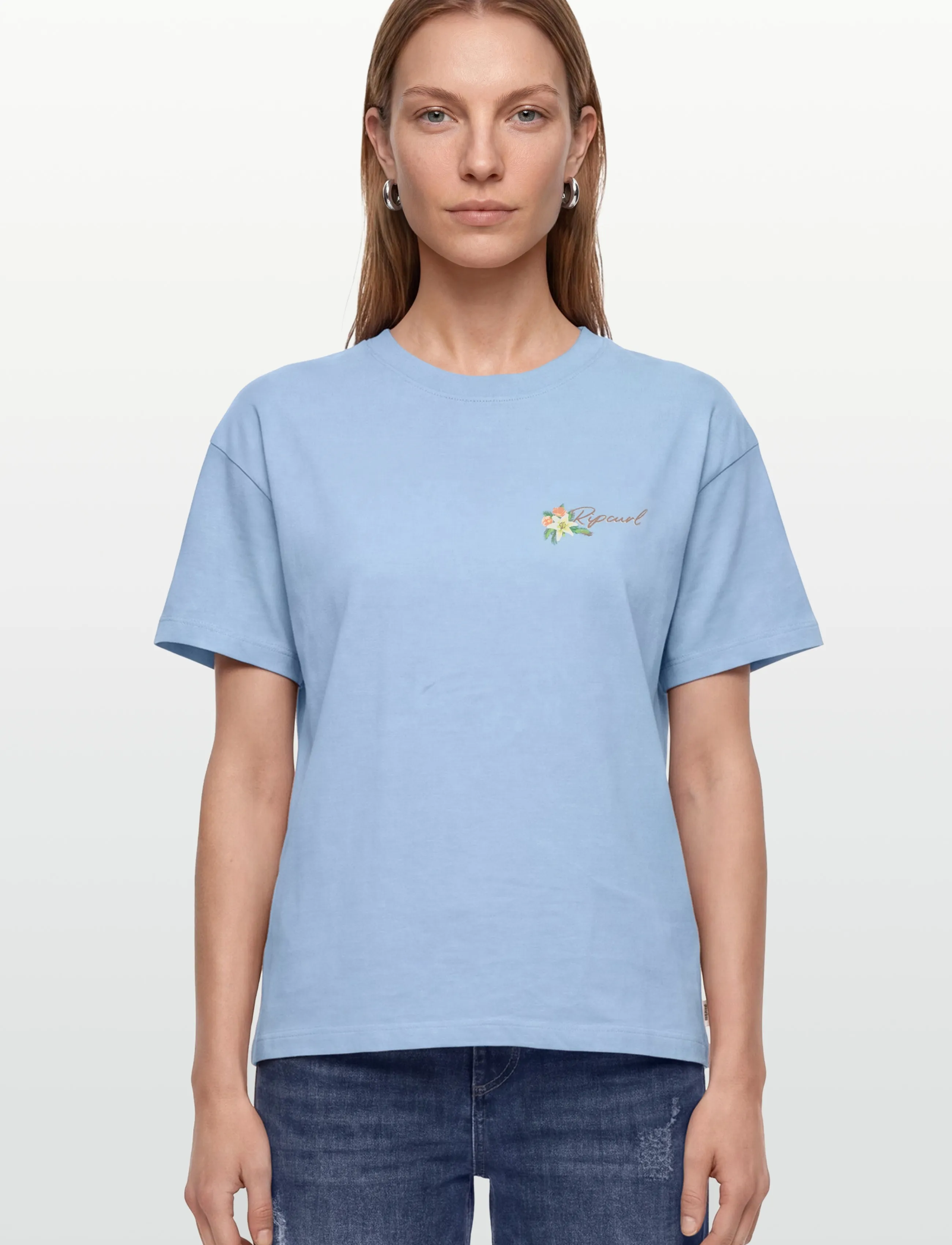 Rip Curl - POOLSIDE RELAXED TEE - t-shirts - light blue - 3