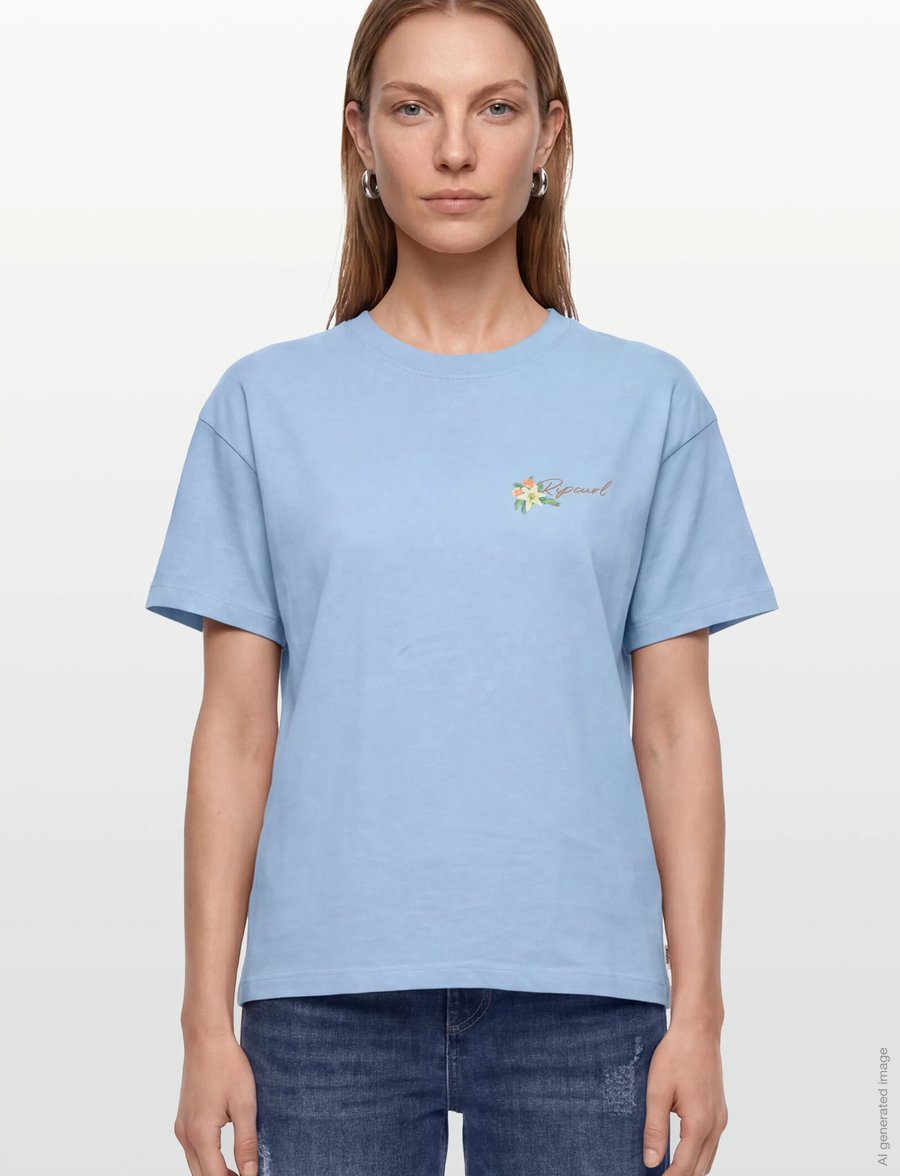 Rip Curl - POOLSIDE RELAXED TEE - t-shirts - light blue - 3