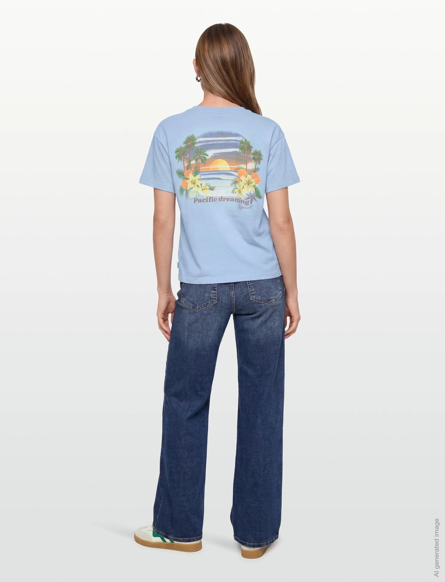 Rip Curl - POOLSIDE RELAXED TEE - t-shirts - light blue - 4