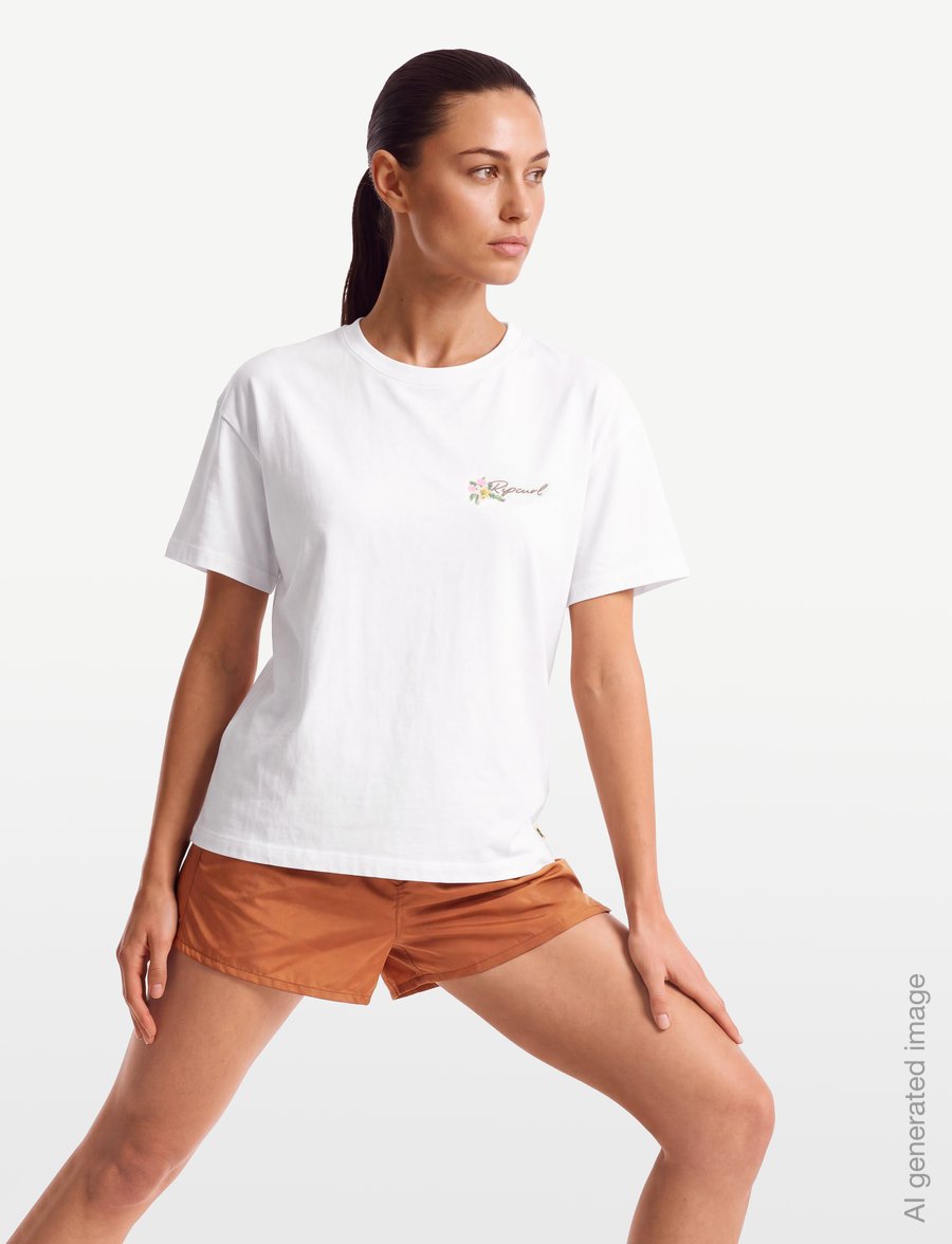 Rip Curl - POOLSIDE RELAXED TEE - t-shirts - optical white - 3