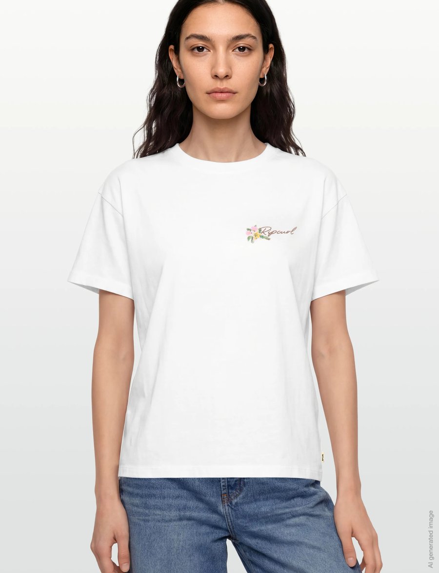 Rip Curl - POOLSIDE RELAXED TEE - t-shirts - optical white - 3