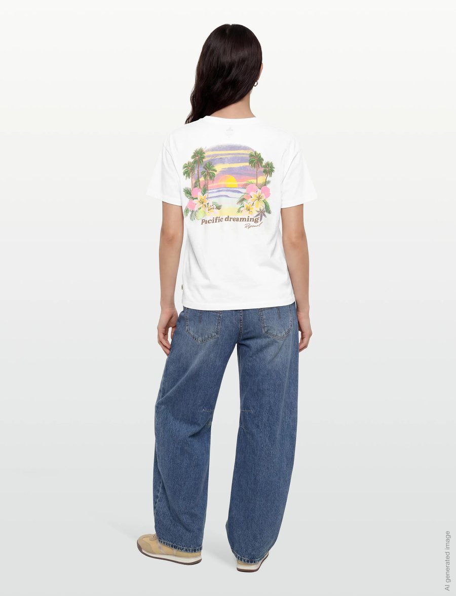 Rip Curl - POOLSIDE RELAXED TEE - t-shirts - optical white - 4