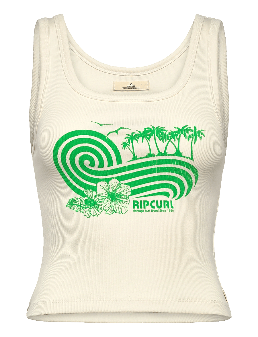 Rip Curl - OCEAN BREAK RIB TANK - toppar & t-shirts - bone - 0