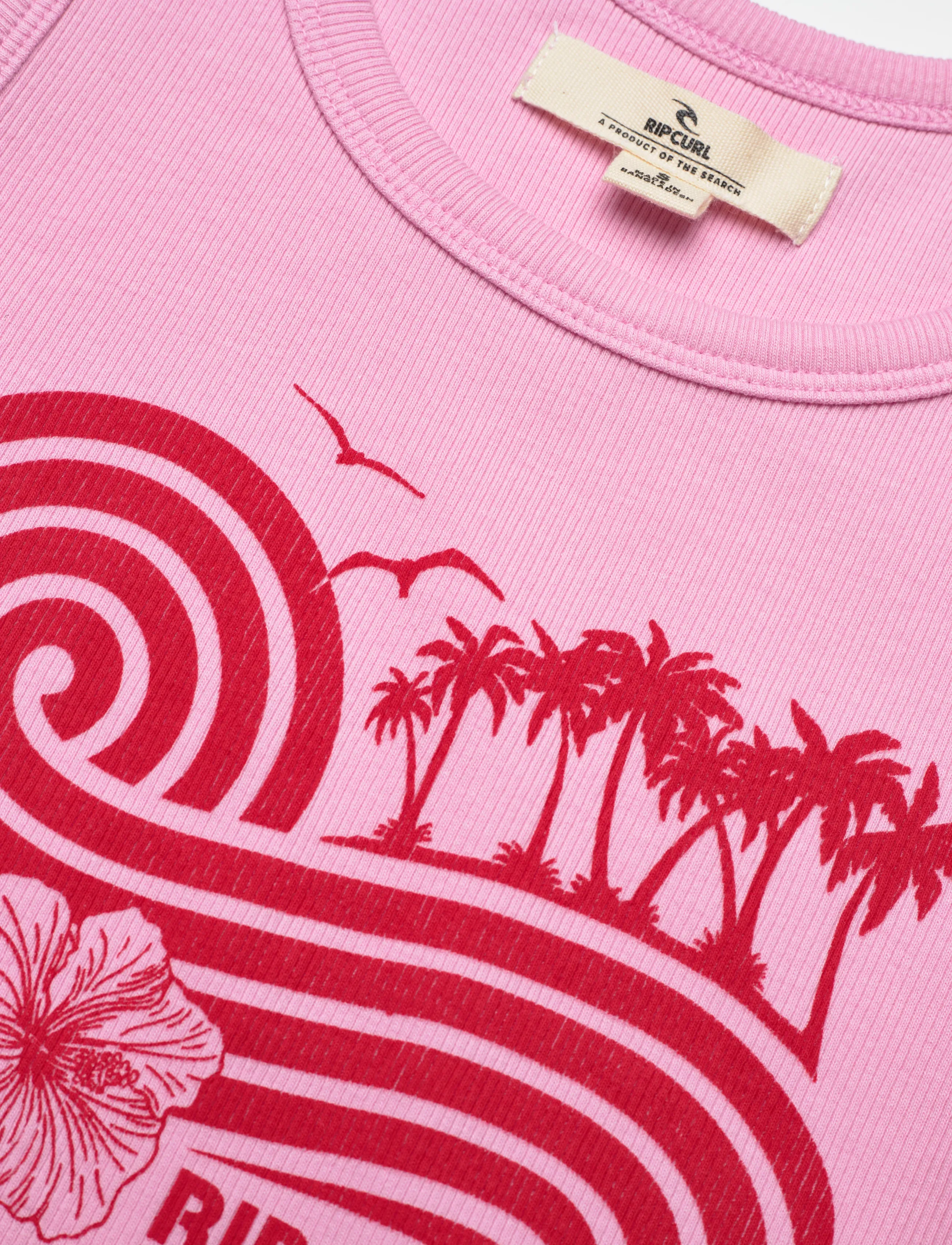 Rip Curl - OCEAN BREAK RIB TANK - tank tops - light pink - 2