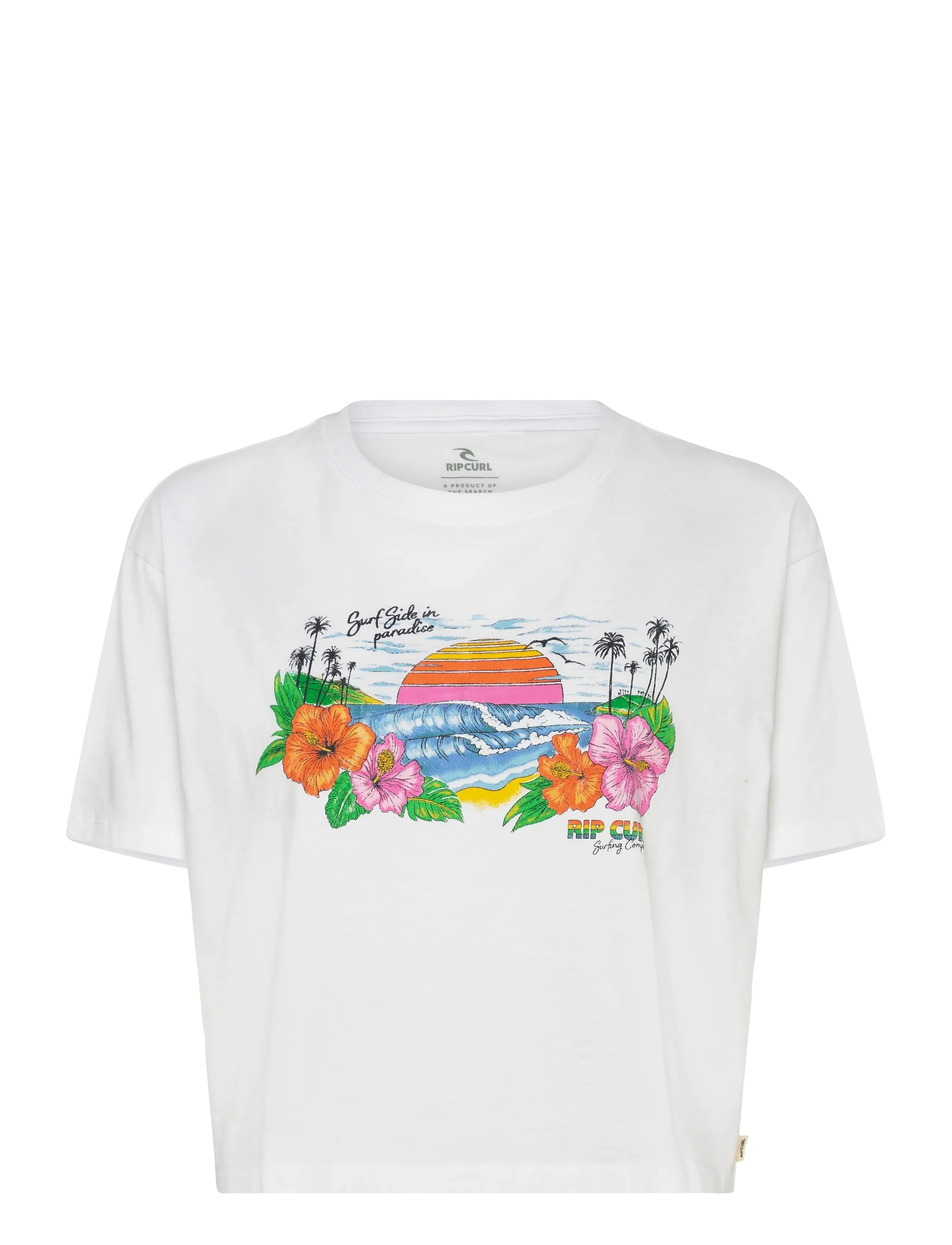 RIP CURL Sun Rays Cropped Tee Weiß - XL - Damen
