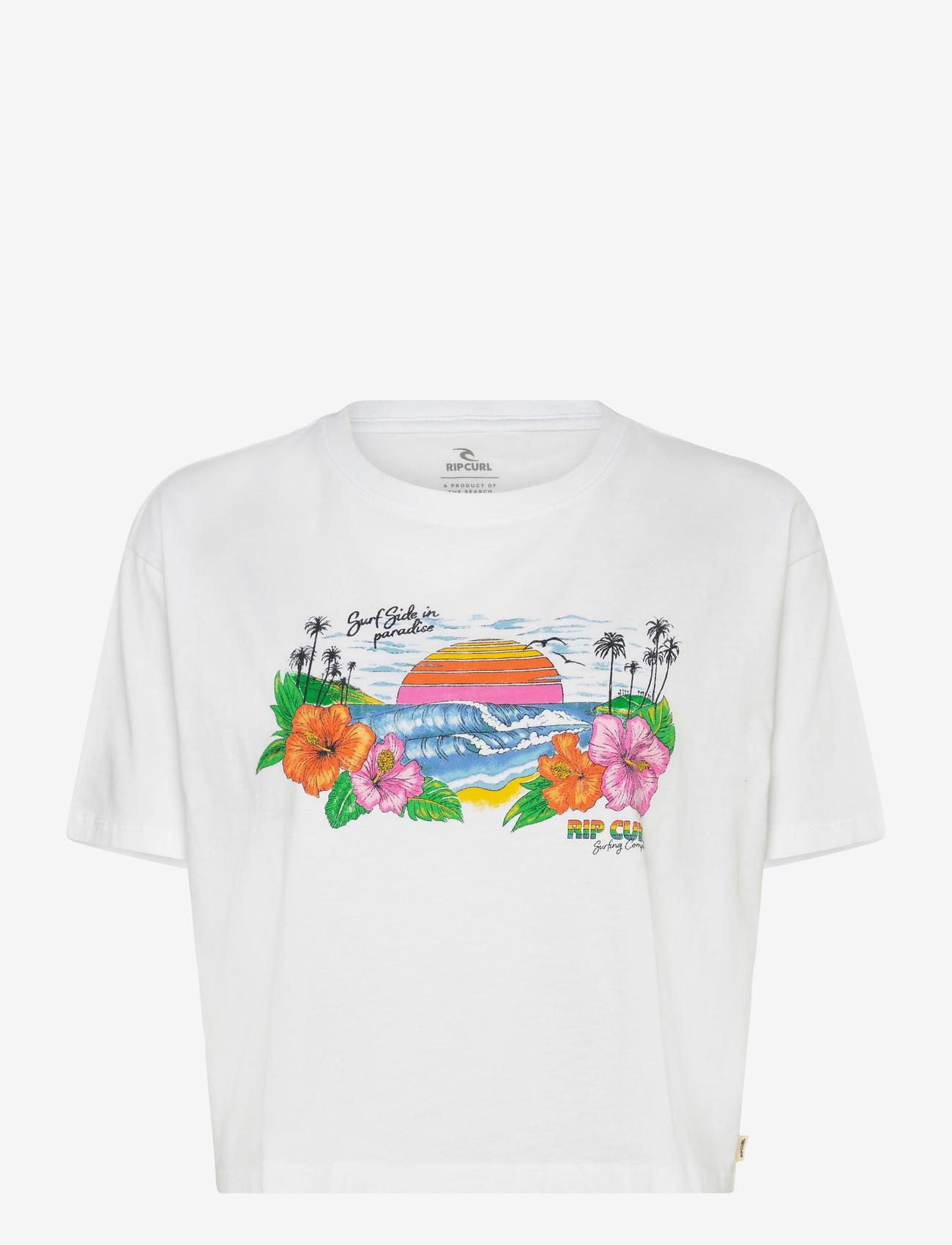 Rip Curl - SUN RAYS CROPPED TEE - crop tops - optical white - 0