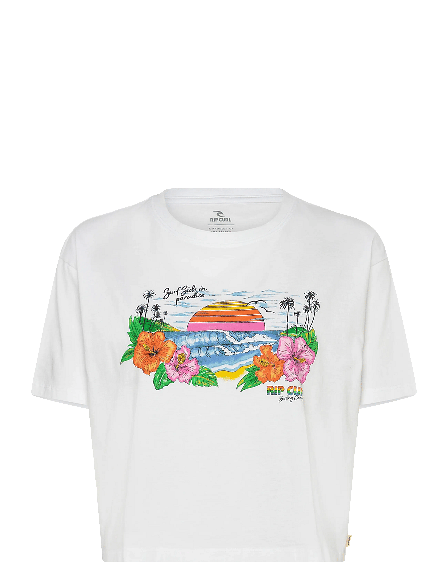 Rip Curl - SUN RAYS CROPPED TEE - t-skjorter - optical white - 0