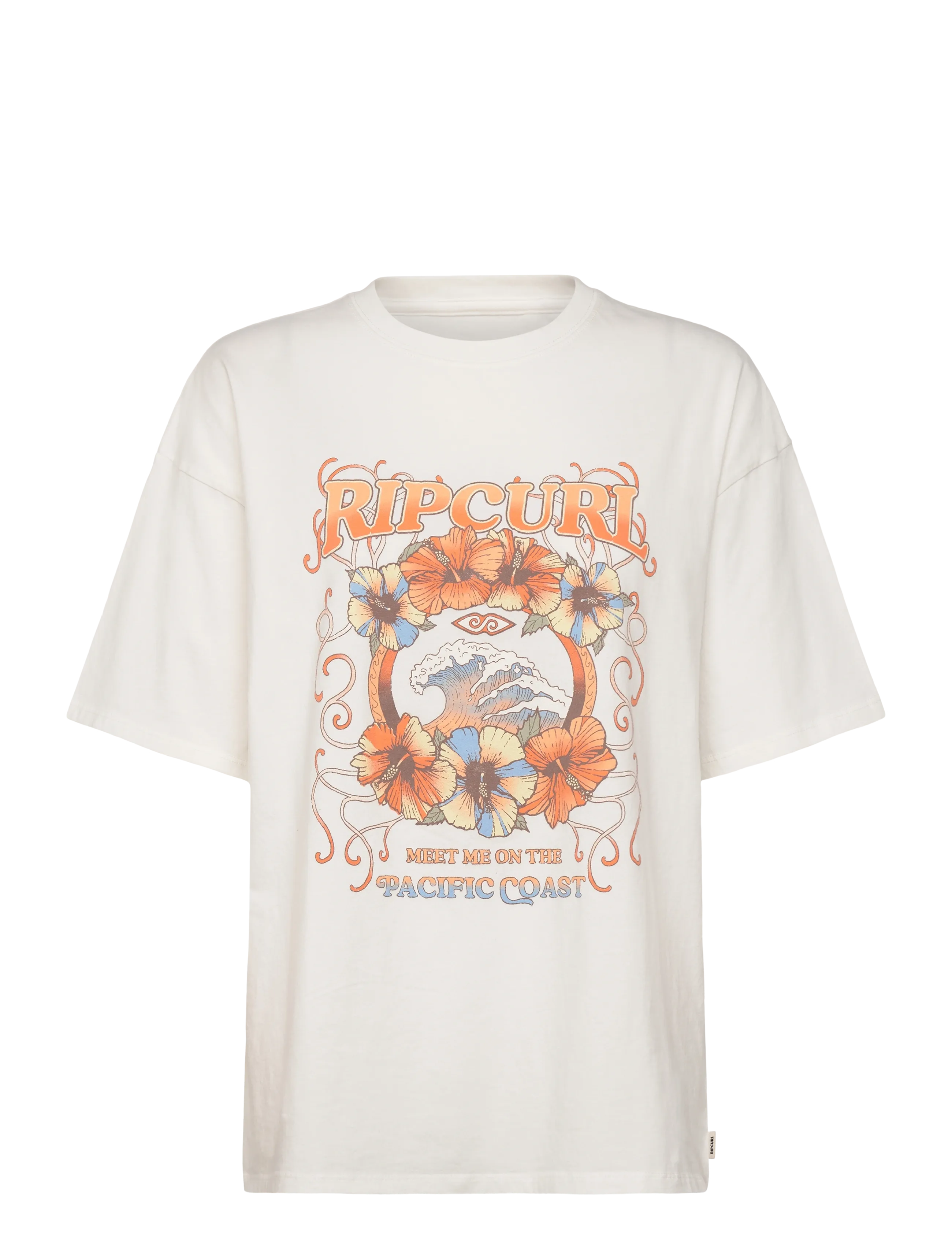 Rip Curl PACIFIC COAST HERITAGE TEE - Rip Curl - BONE / white