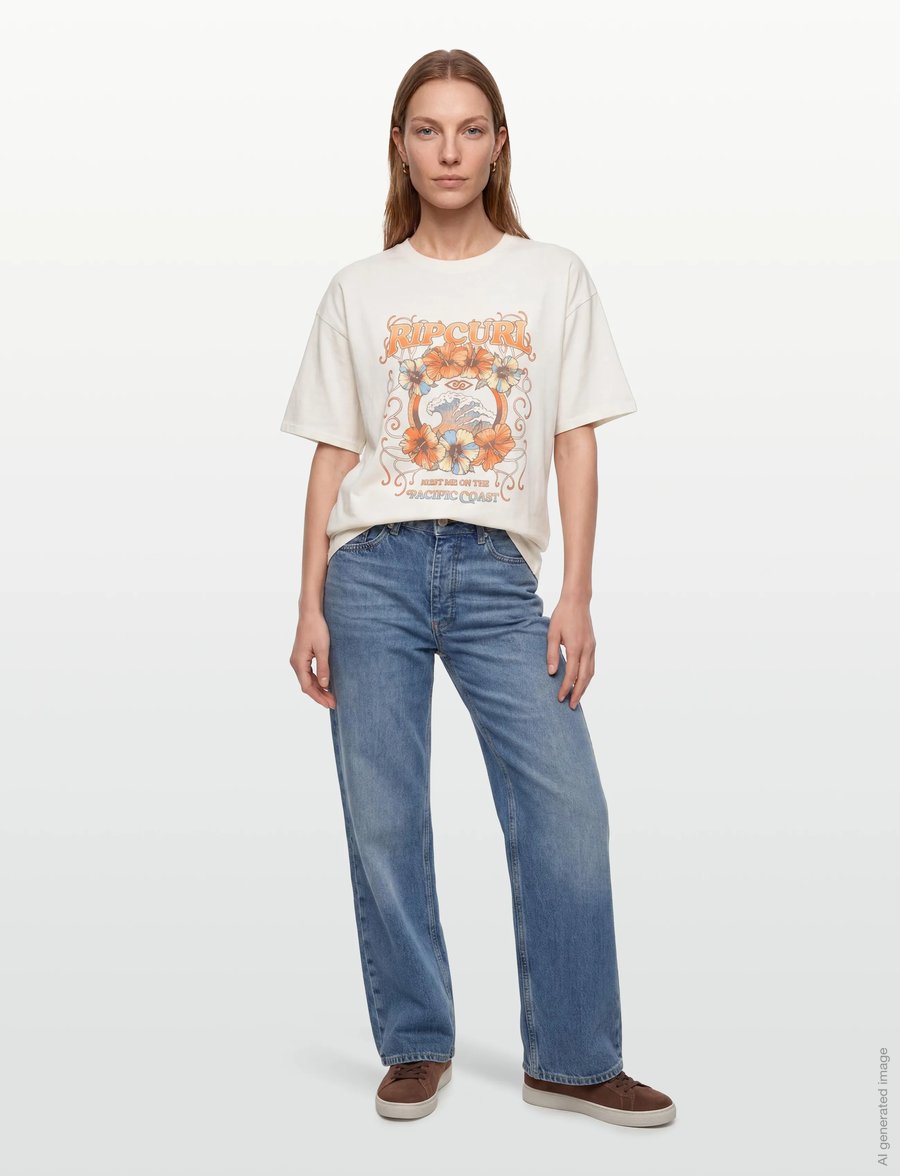 Rip Curl - PACIFIC COAST HERITAGE TEE - t-shirts - bone - 0
