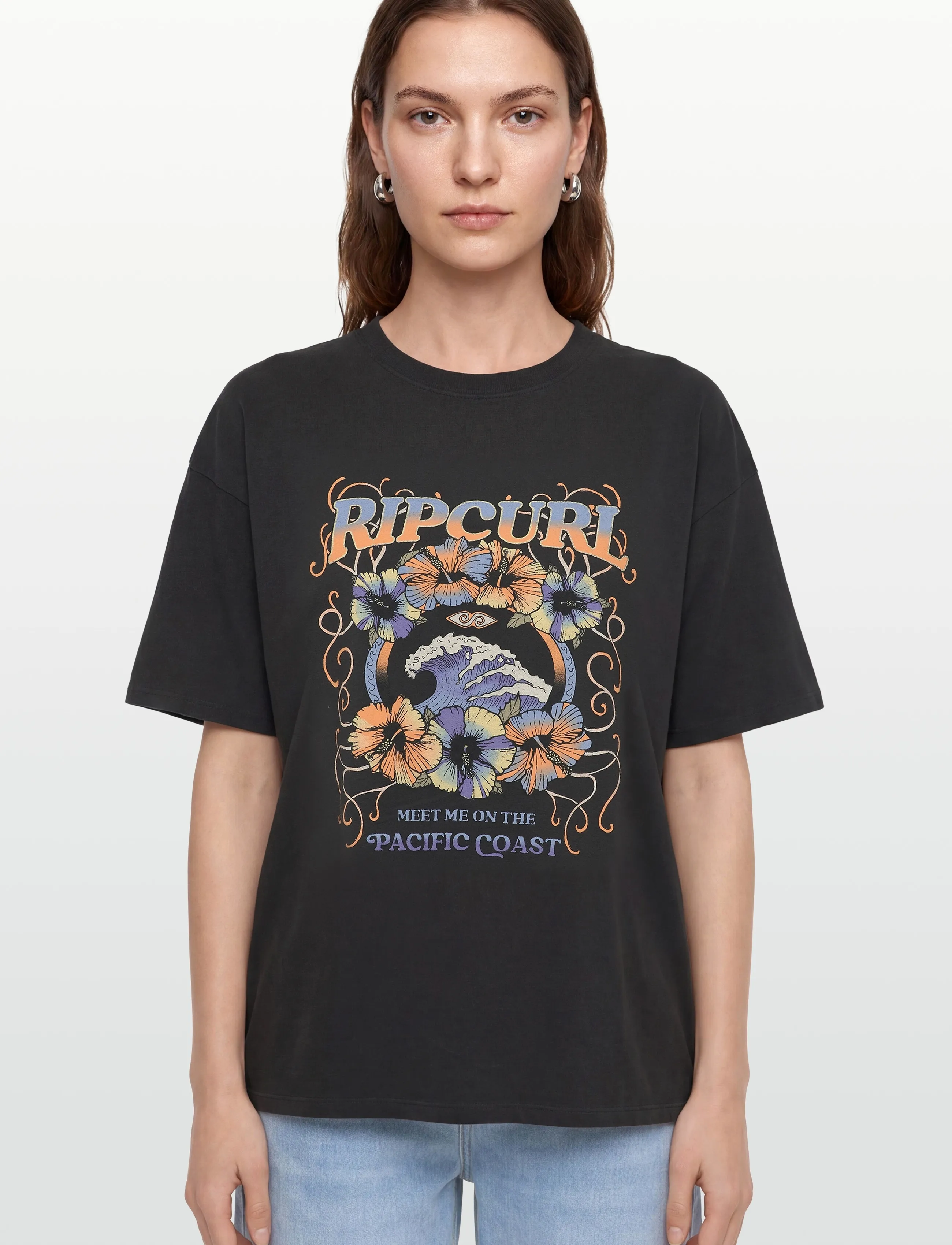 Rip Curl - PACIFIC COAST HERITAGE TEE - t-shirts - washed black - 3