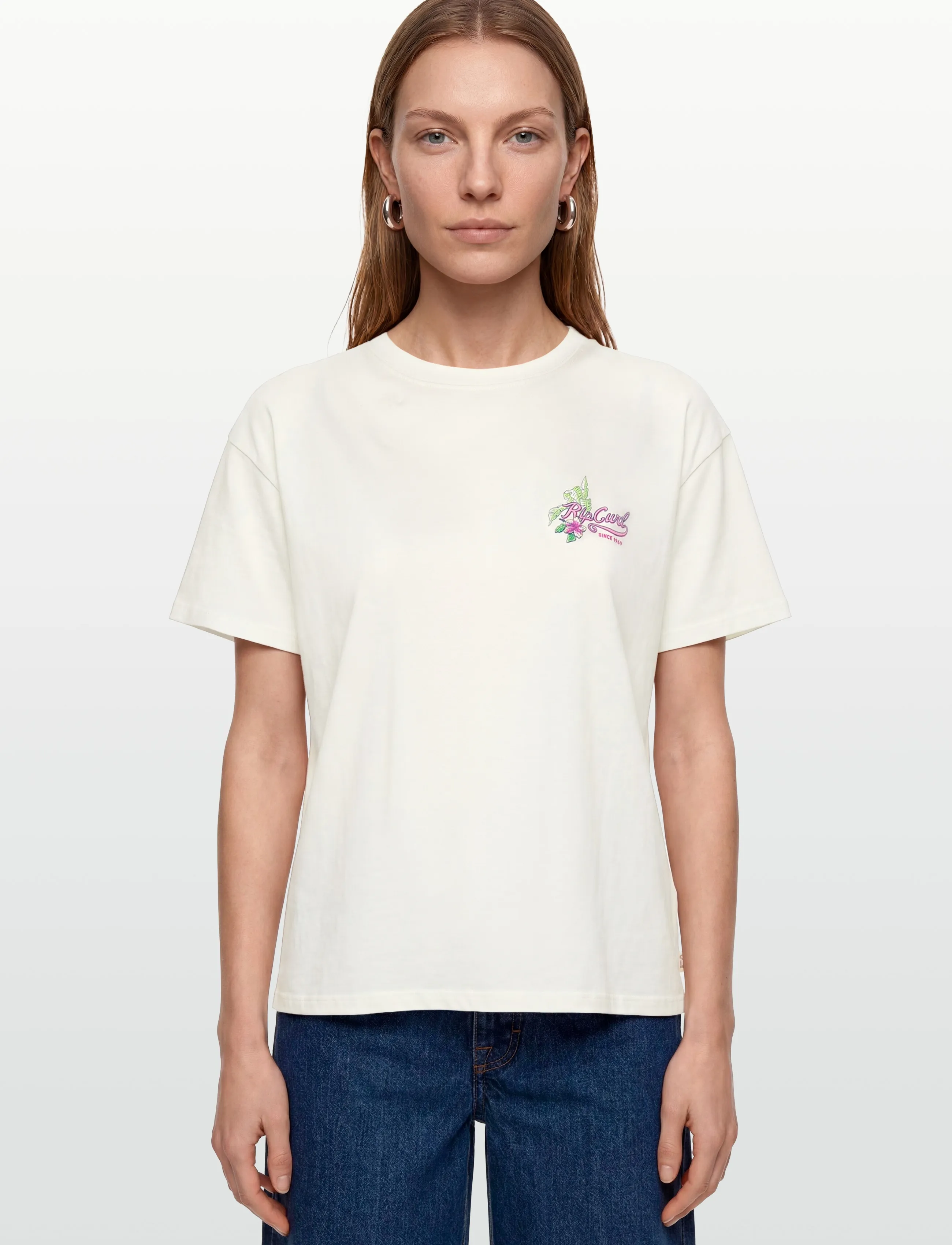 Rip Curl - SALOON RELAXED TEE - t-shirts - bone - 3