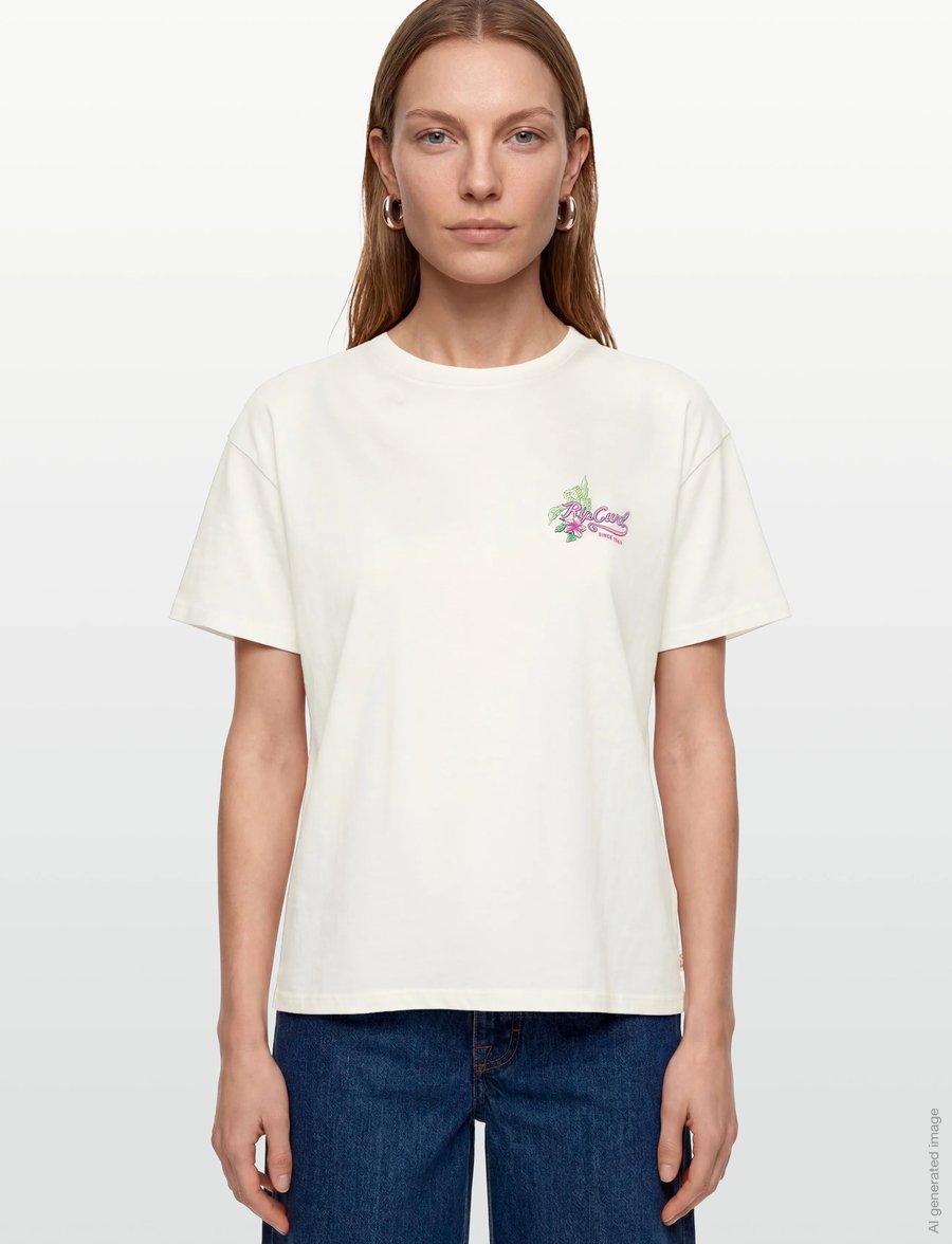Rip Curl - SALOON RELAXED TEE - t-shirts - bone - 3
