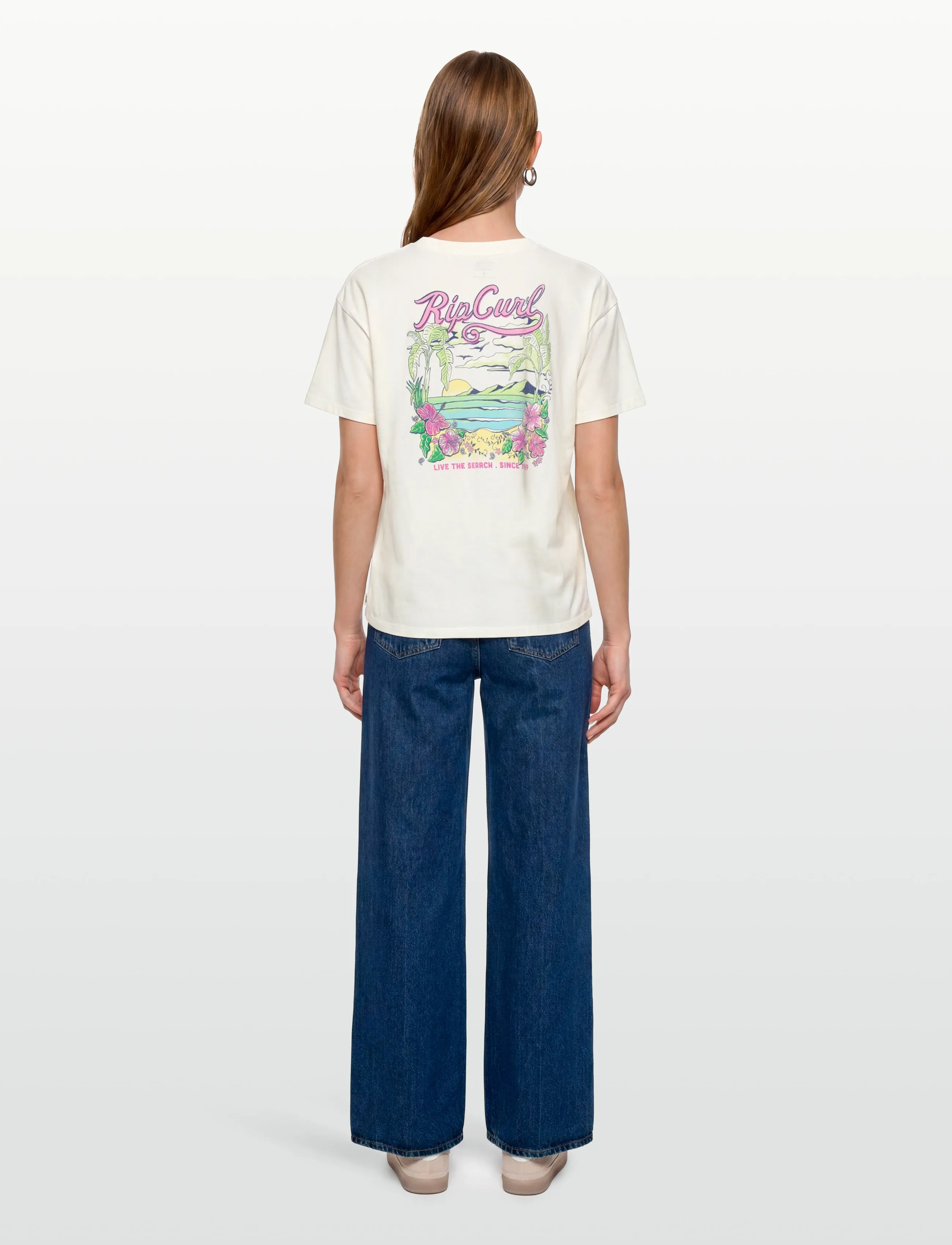 Rip Curl - SALOON RELAXED TEE - t-shirts - bone - 4