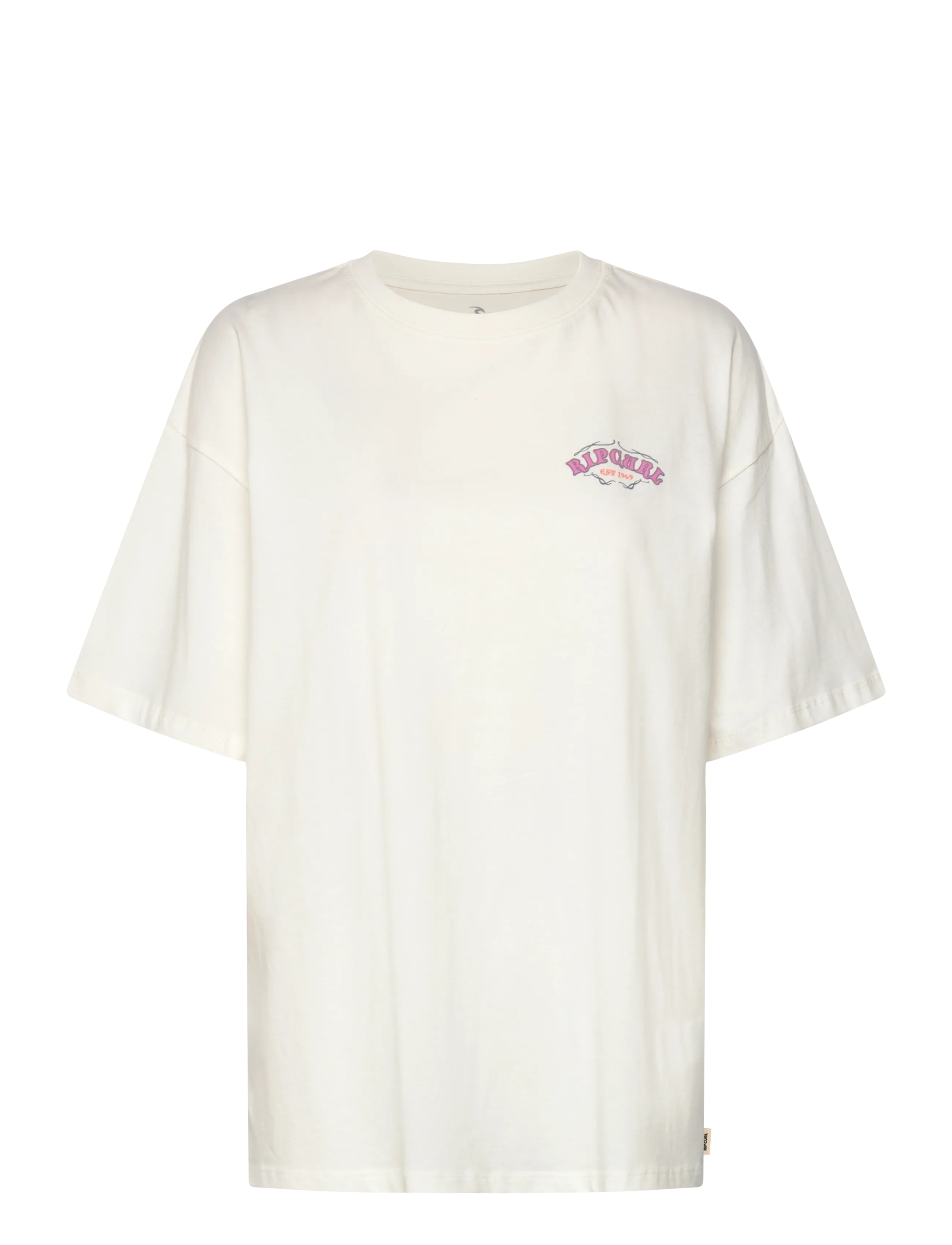 RIP CURL Half Moon Bay Heritage Tee Cream - S - Damen