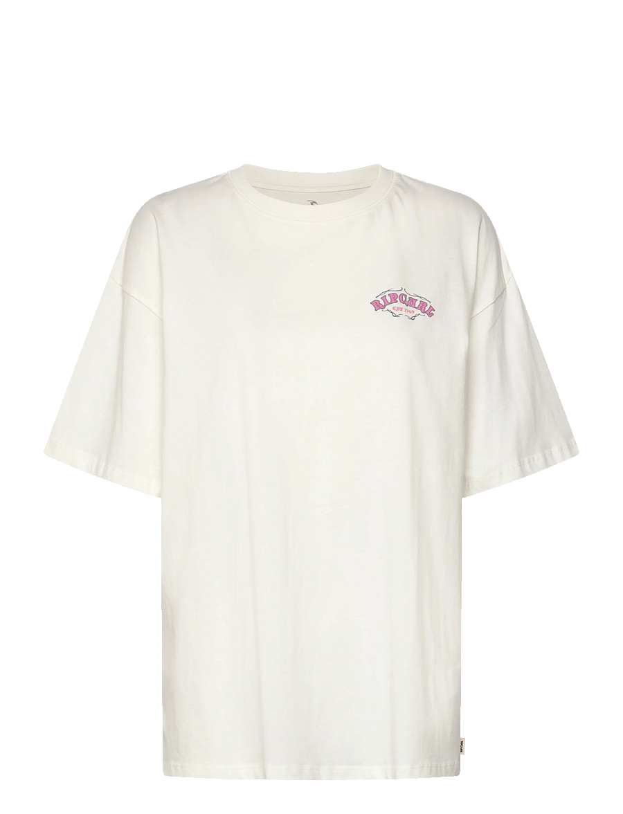Rip Curl - HALF MOON BAY HERITAGE TEE - alussärgid ja t-särgid - bone - 0
