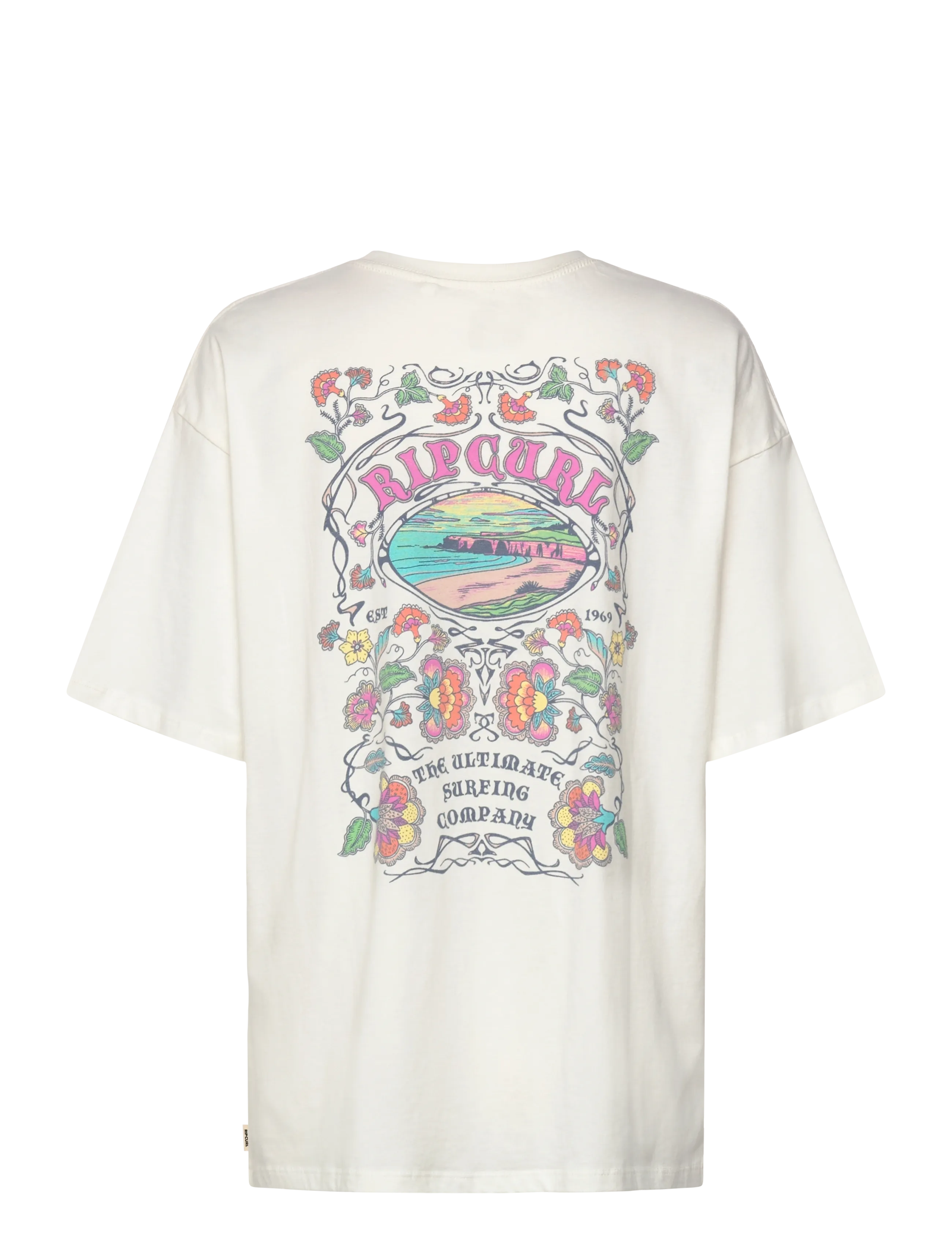 Rip Curl - HALF MOON BAY HERITAGE TEE - alussärgid ja t-särgid - bone - 1