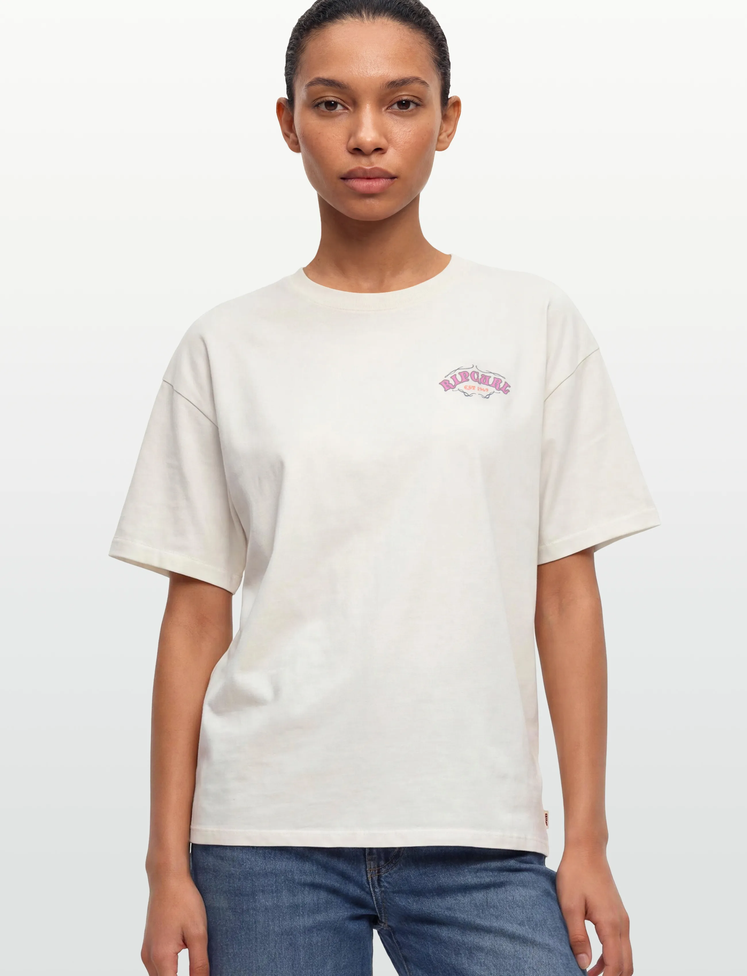 Rip Curl - HALF MOON BAY HERITAGE TEE - t-shirts - bone - 3