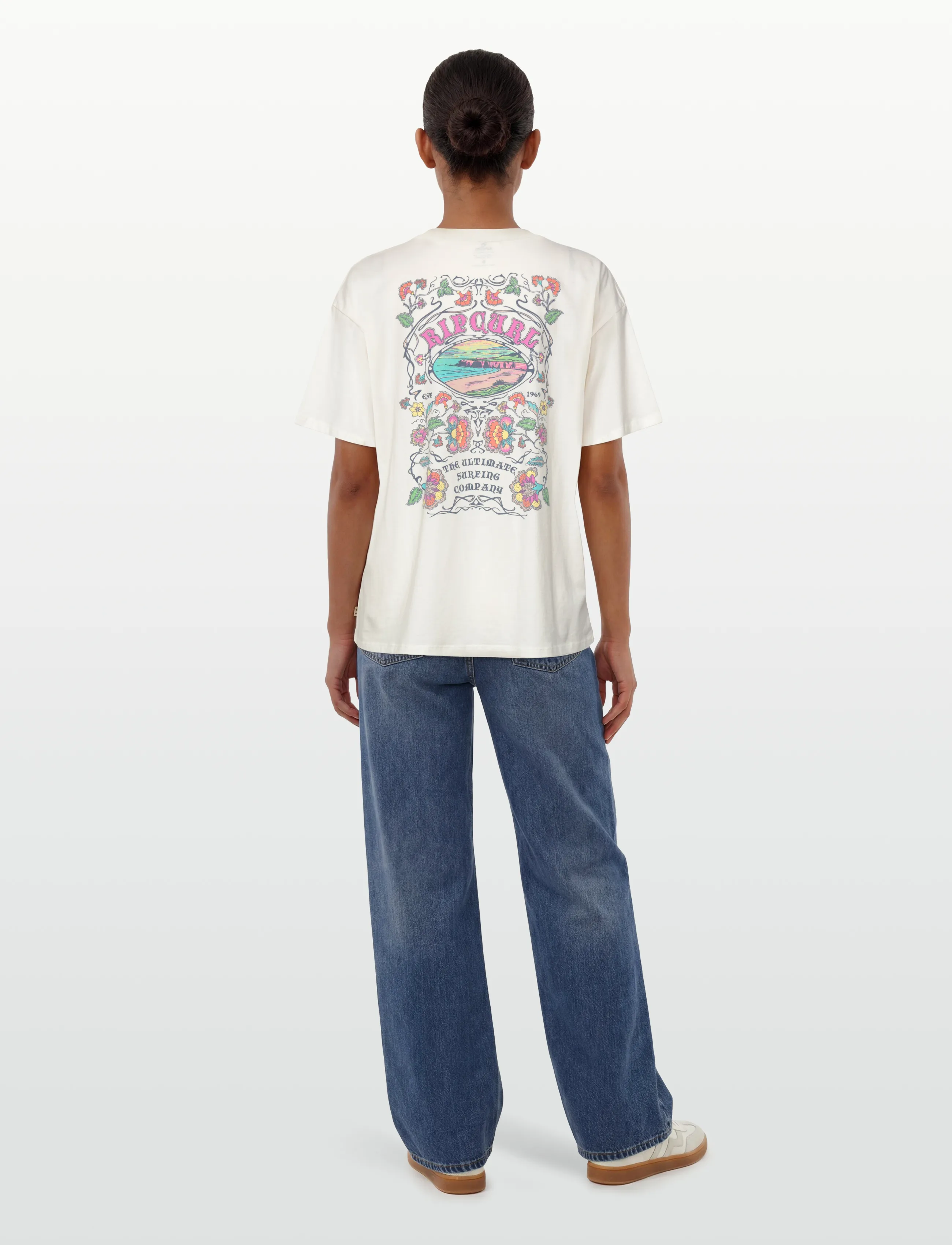 Rip Curl - HALF MOON BAY HERITAGE TEE - t-shirts - bone - 4