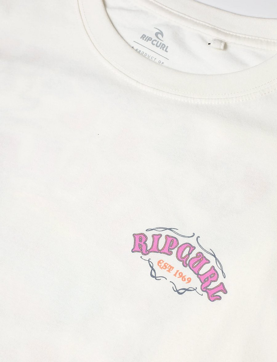 Rip Curl - HALF MOON BAY HERITAGE TEE - alussärgid ja t-särgid - bone - 2